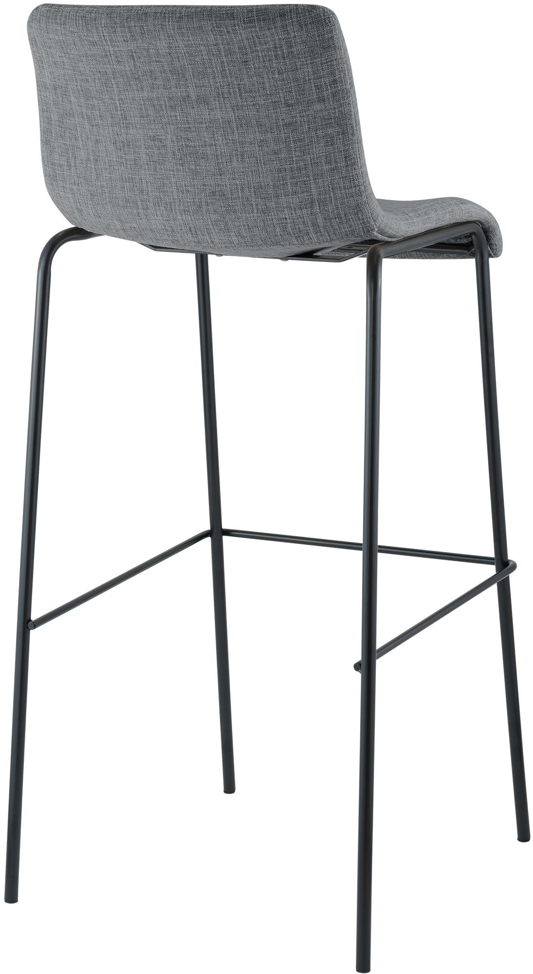 Lot de 2 tabourets de bar Hover en tissu, pieds metalliques