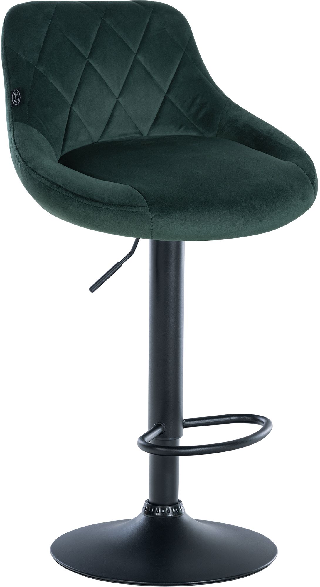 Lot de 2 tabourets de bar Lazio velours