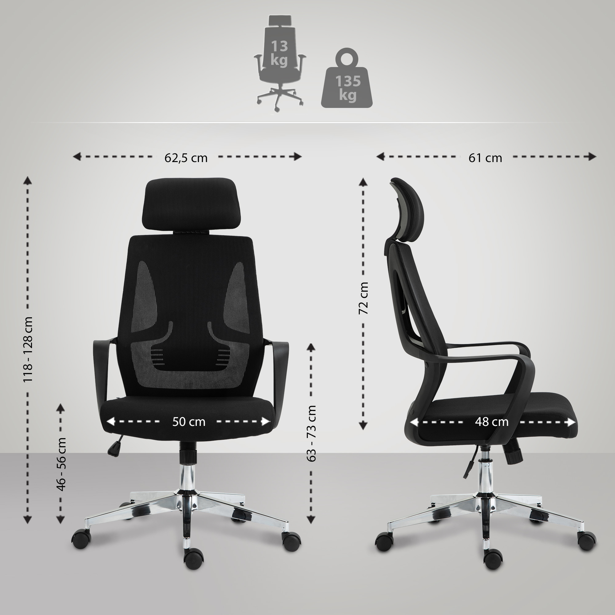 Fauteuil de bureau ergonomique Kanab