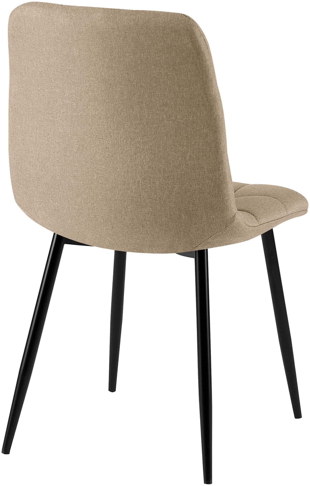 Lot de 4 chaises de salle a manger Antibes en tissu