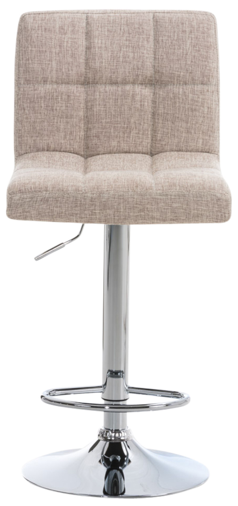 Lot de 2 Tabourets de bar Peru en Tissu Piètement Métal Pivotant et Ajustable