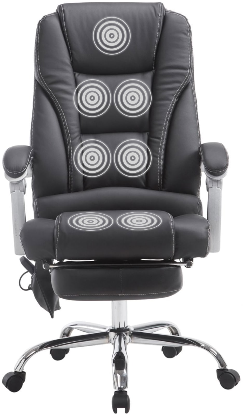 Fauteuil de bureau Pacific en similicuir avec une fonction massage