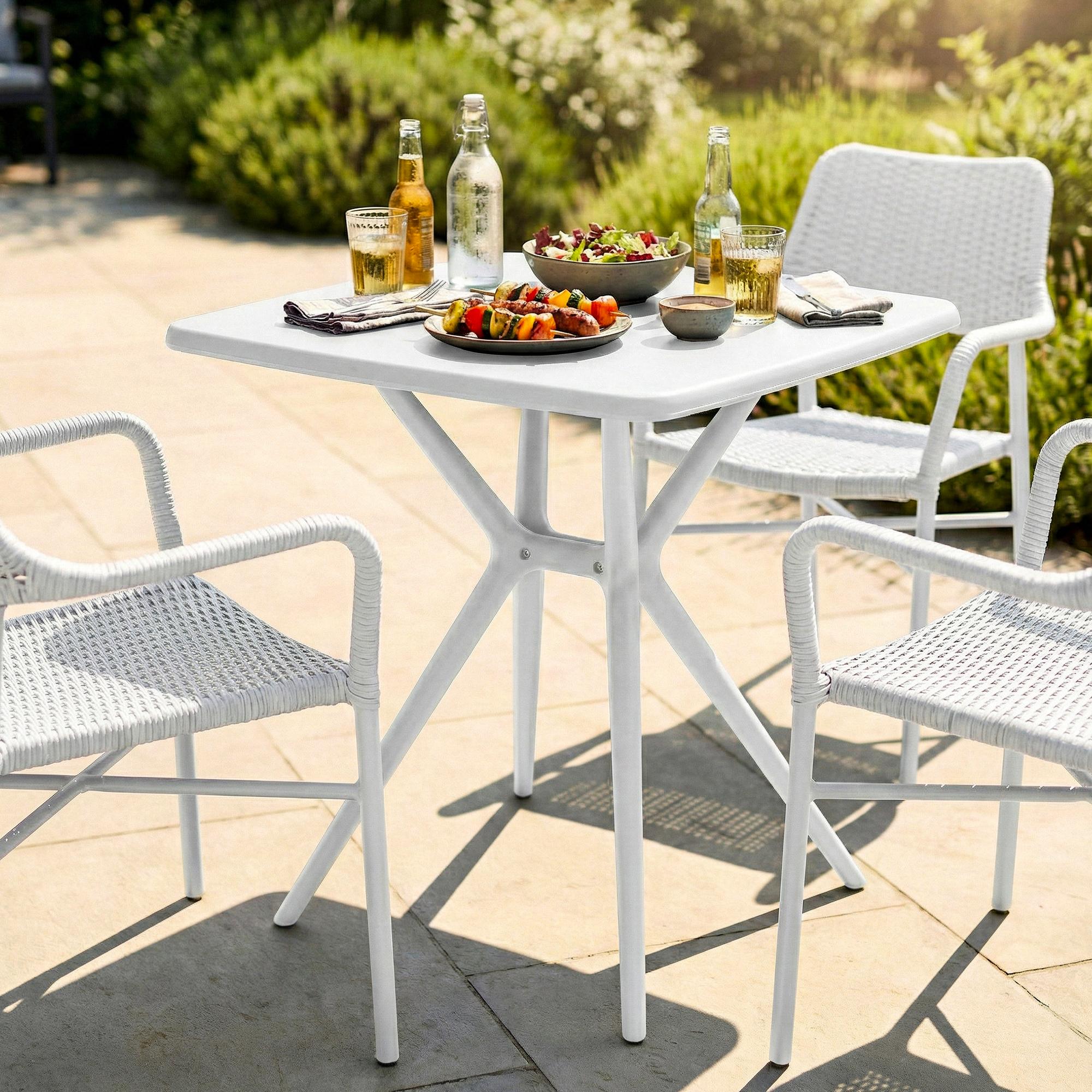 Table de jardin Becky carree 72 x 72 cm