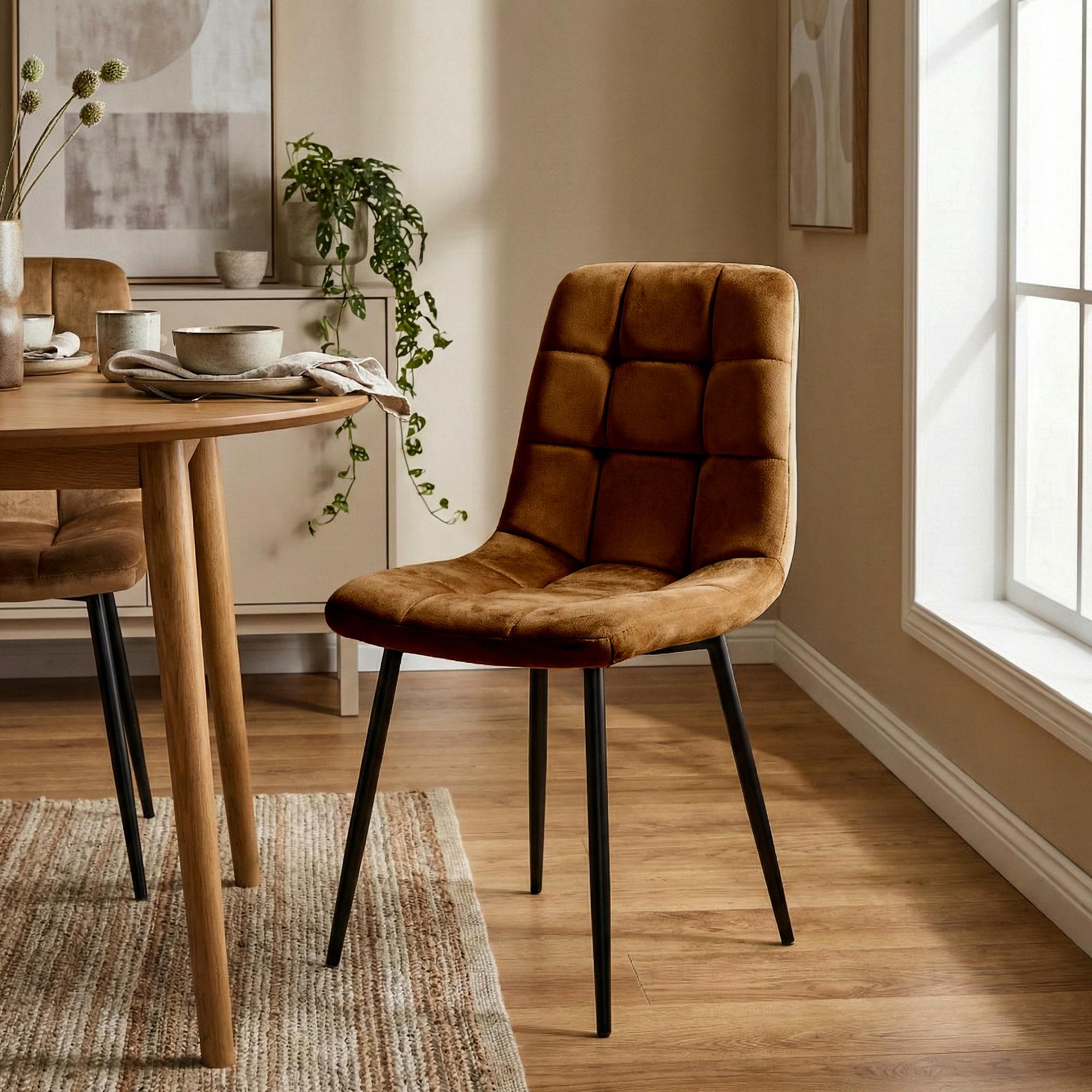 Chaise de salle a manger Antibes en velours