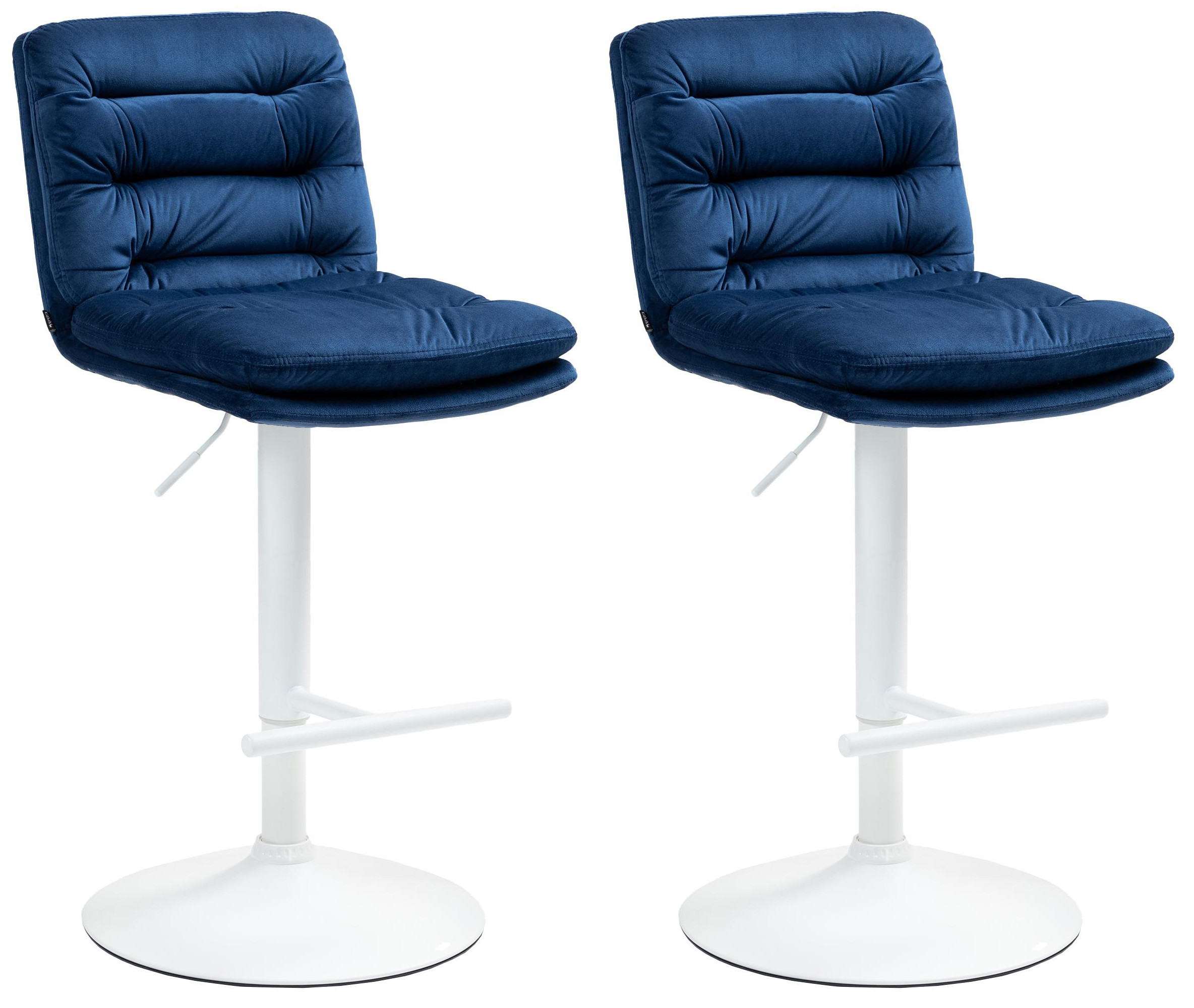 Lot de 2 tabourets de bar Damar velours