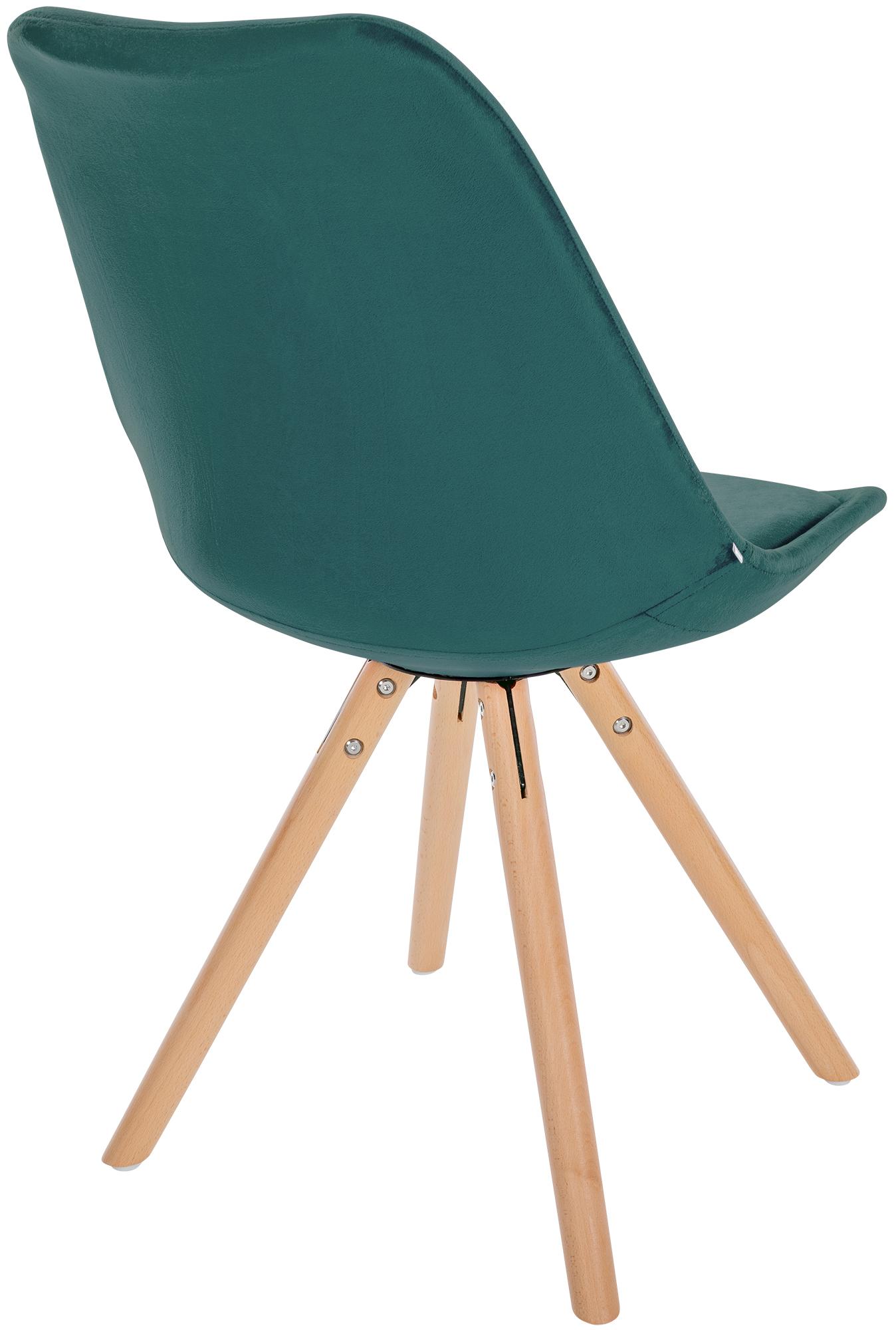 Chaise de salle à manger Sofia en velours avec Pieds en bois