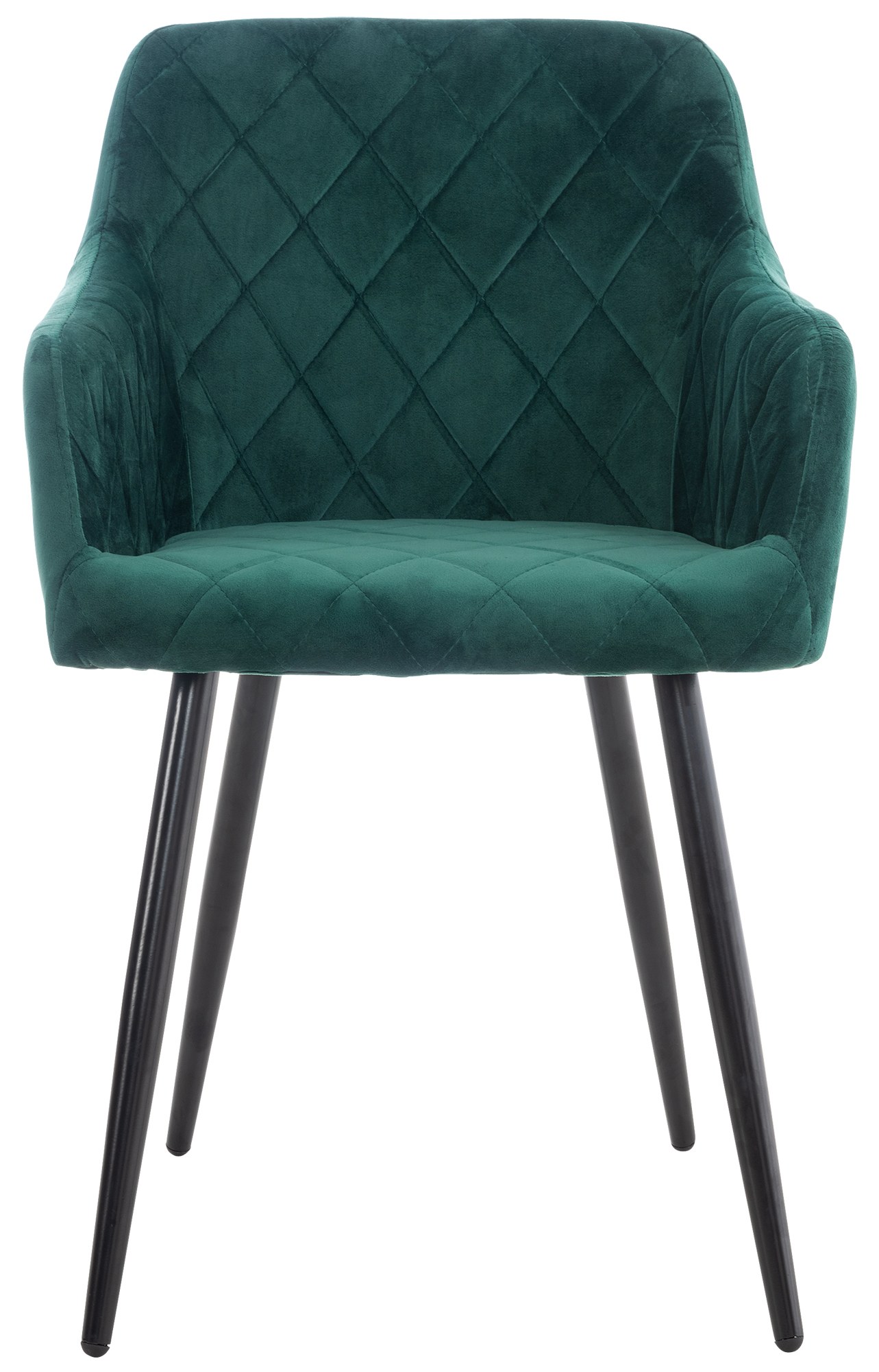 Lot de 4 chaises de salle à manger Shila avec Piètement en Métal noir