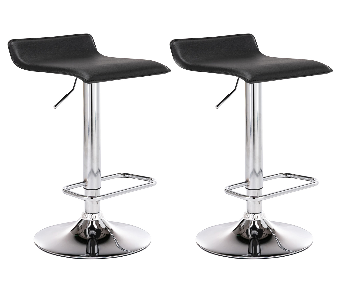 Lot de 2 Tabourets de bar Dyn en similicuir