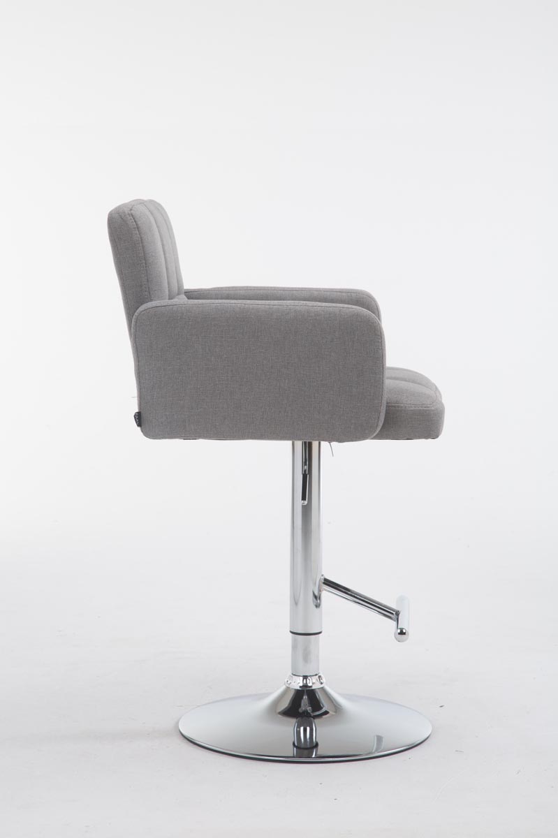 Tabouret de bar Los Angeles tissu avec pied en métal