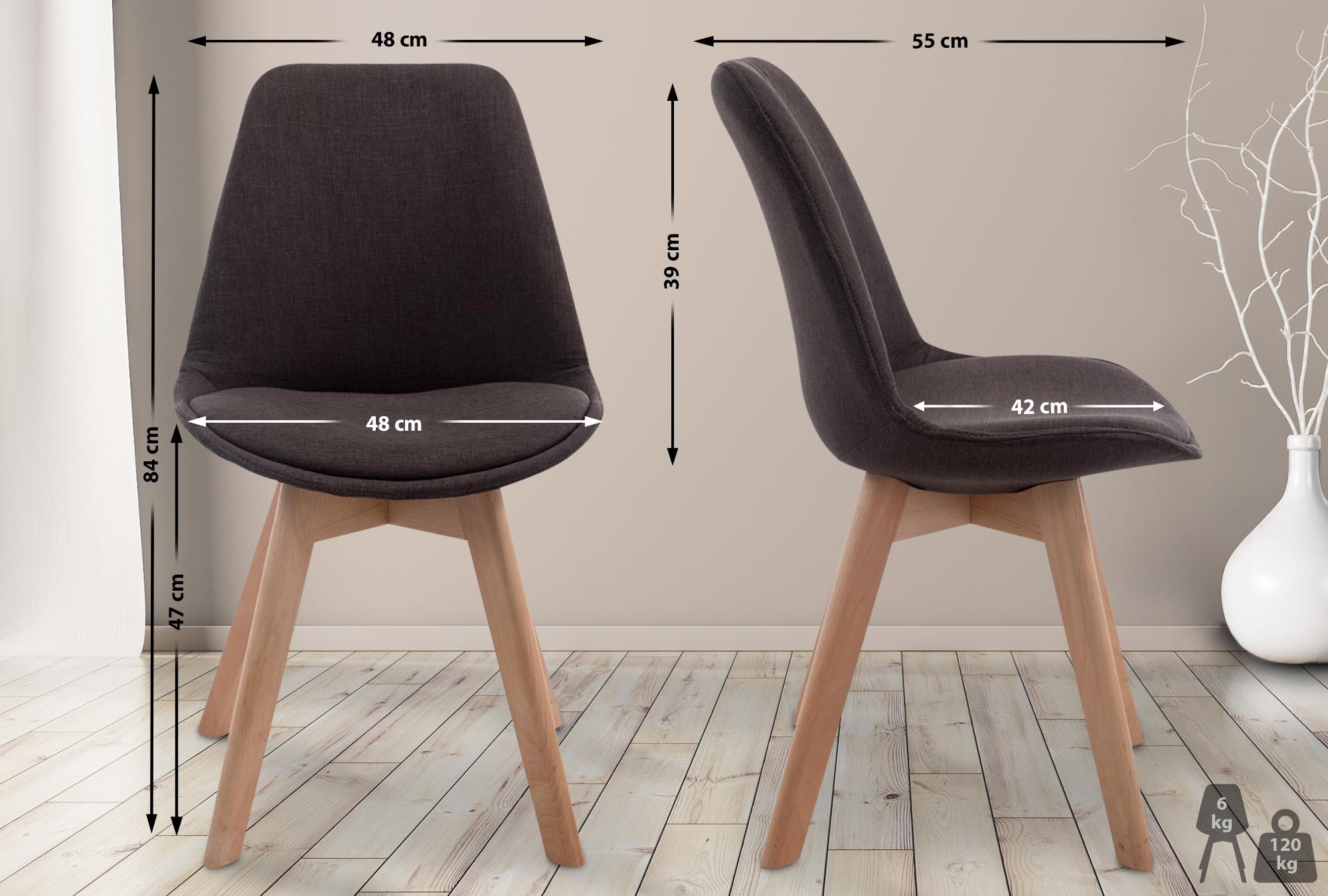 Chaise de visiteur Borneo V2 tissu