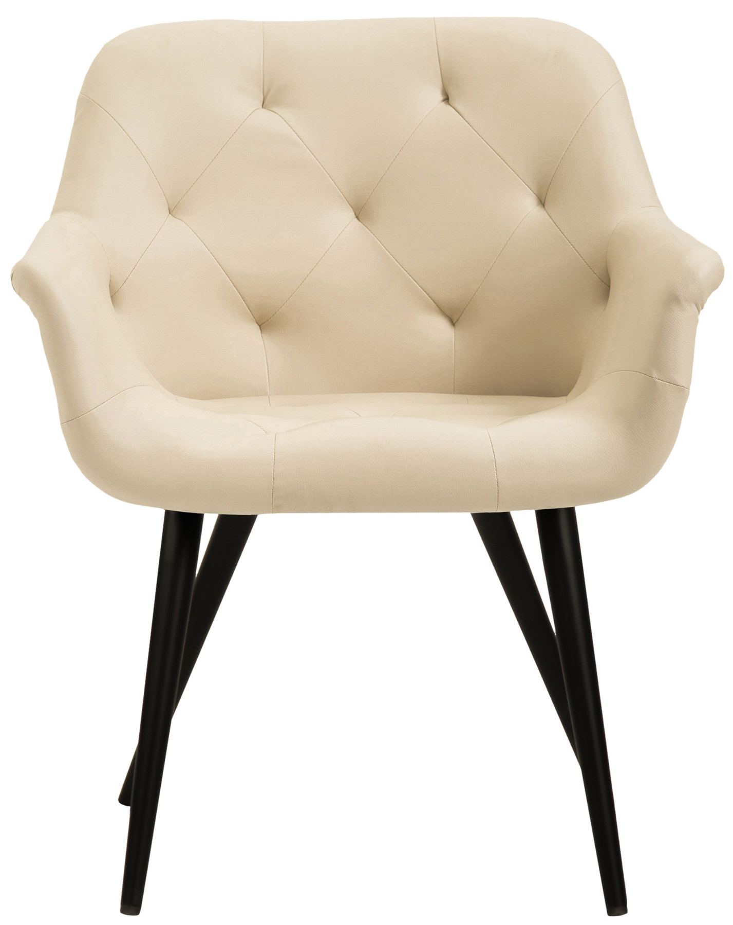 Chaise de salle à manger Langford avec accoudoirs et pieds en métal