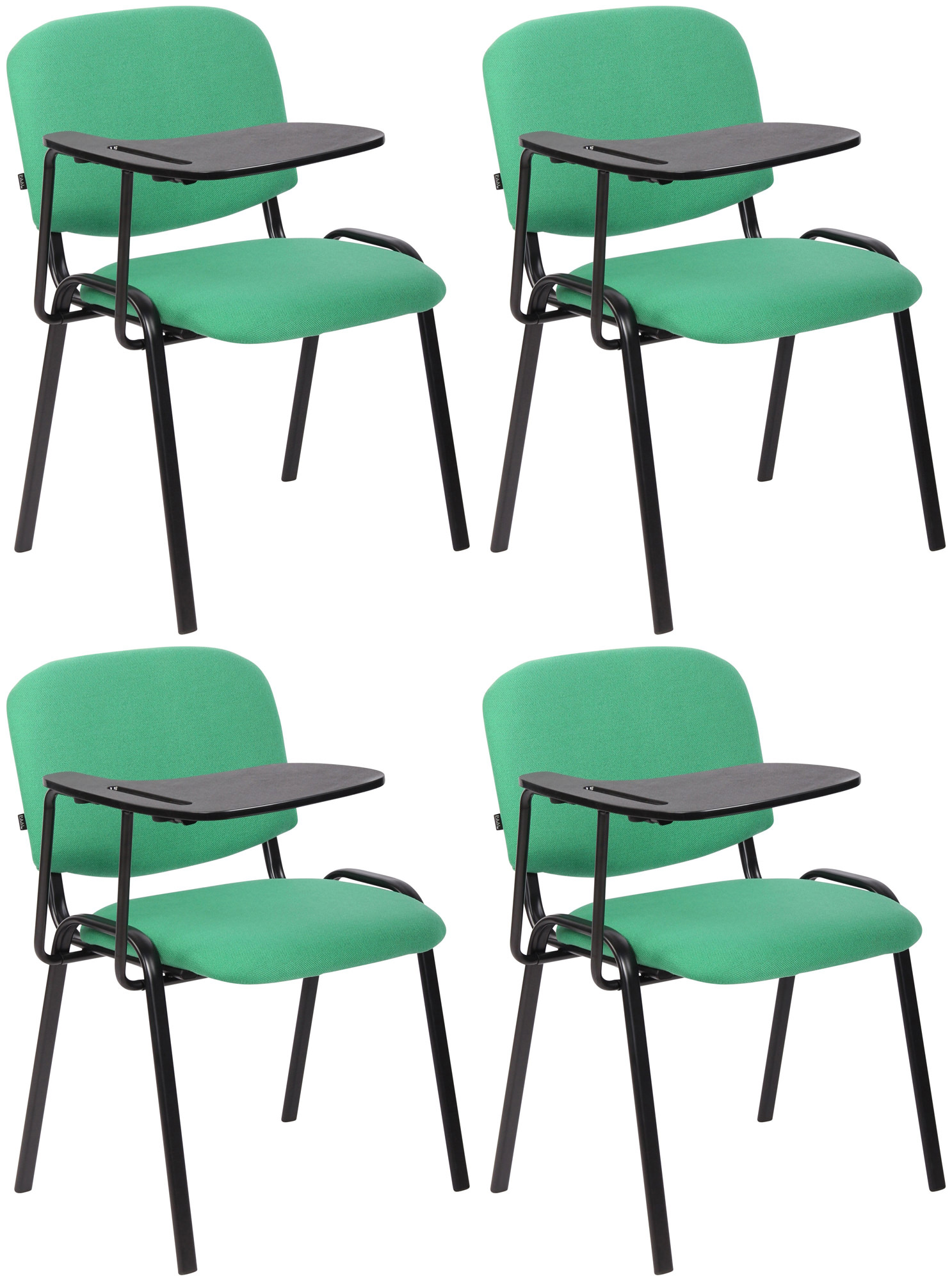 Lot de 4 Chaises Ken en tissu avec tablette rabattable