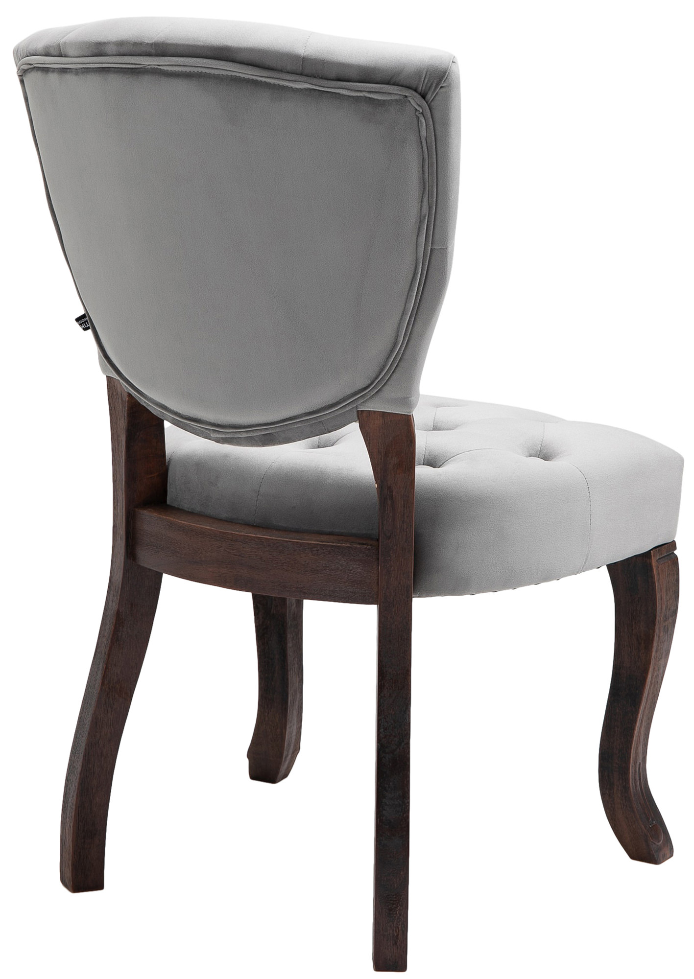 Chaise de salle à manger Elysa en Velours Piètement en bois de caoutchouc