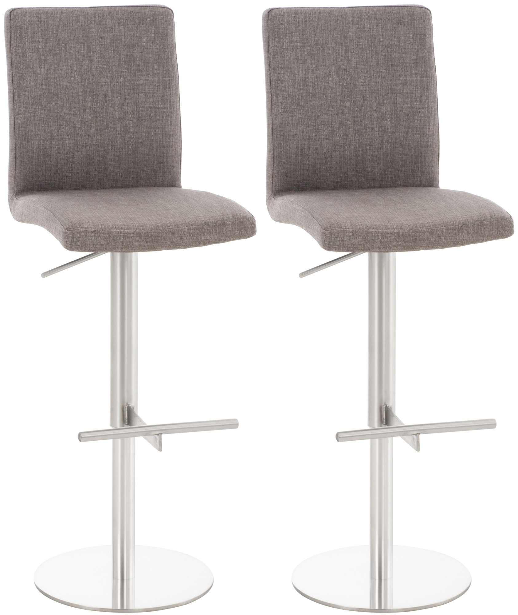 Lot de 2 tabourets de bar Cadiz en tissu