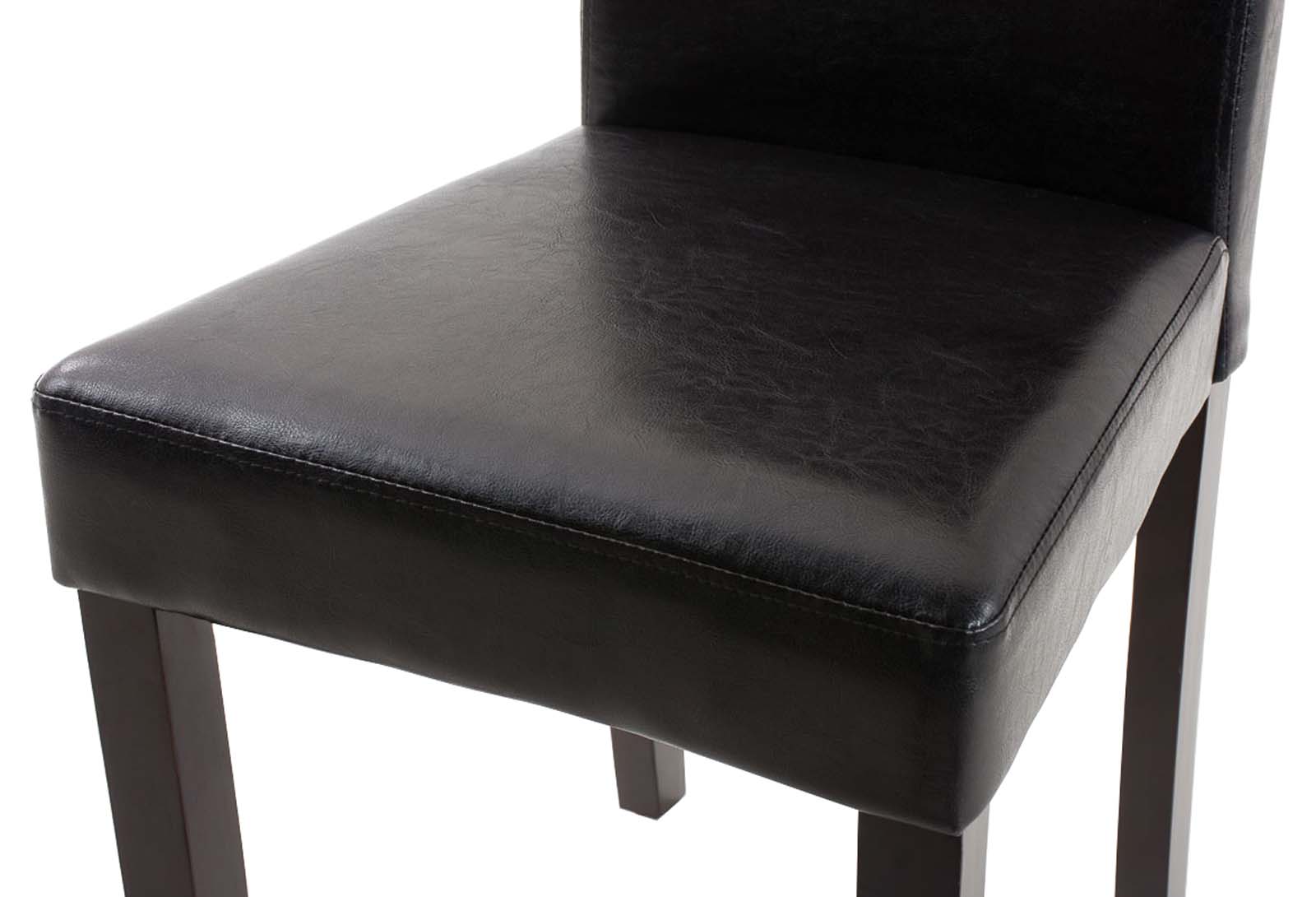 Lot de 6 Chaises de salle à manger Ina similicuir avec pieds en Bois