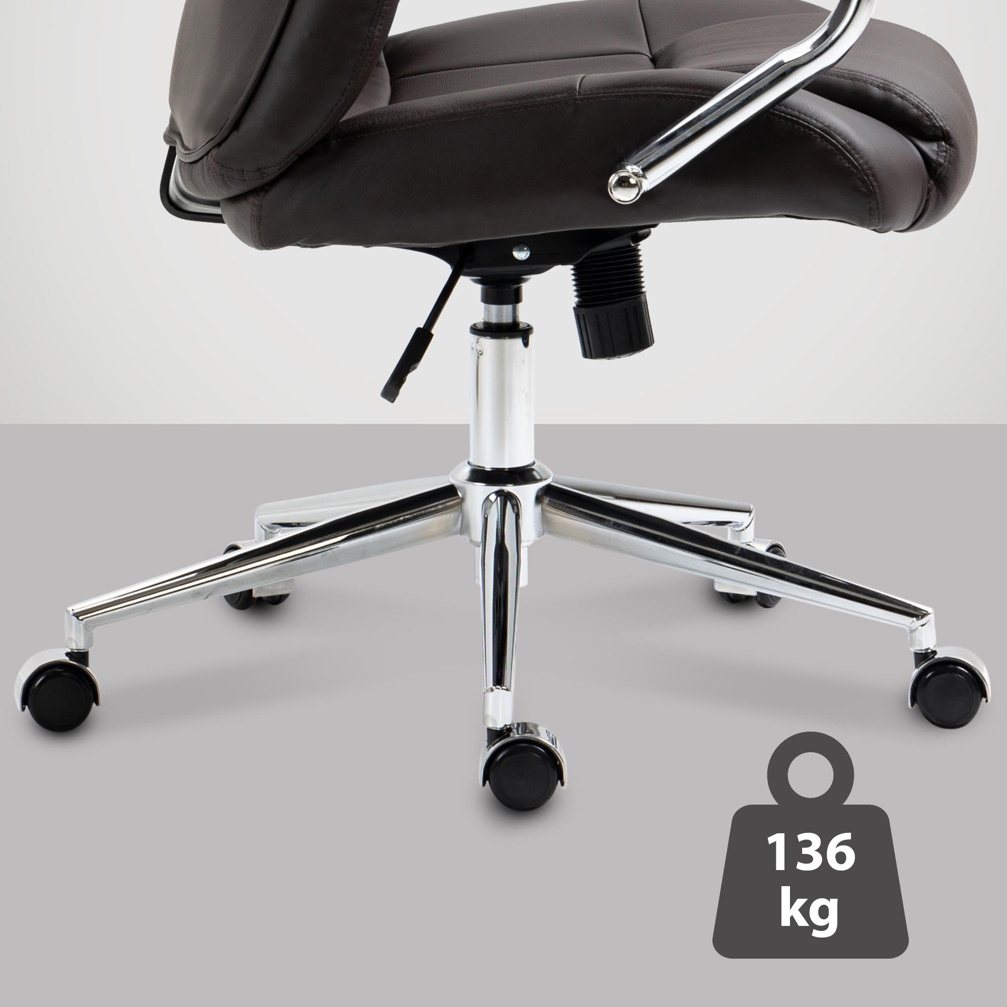 Chaise de bureau Salford cuir véritable