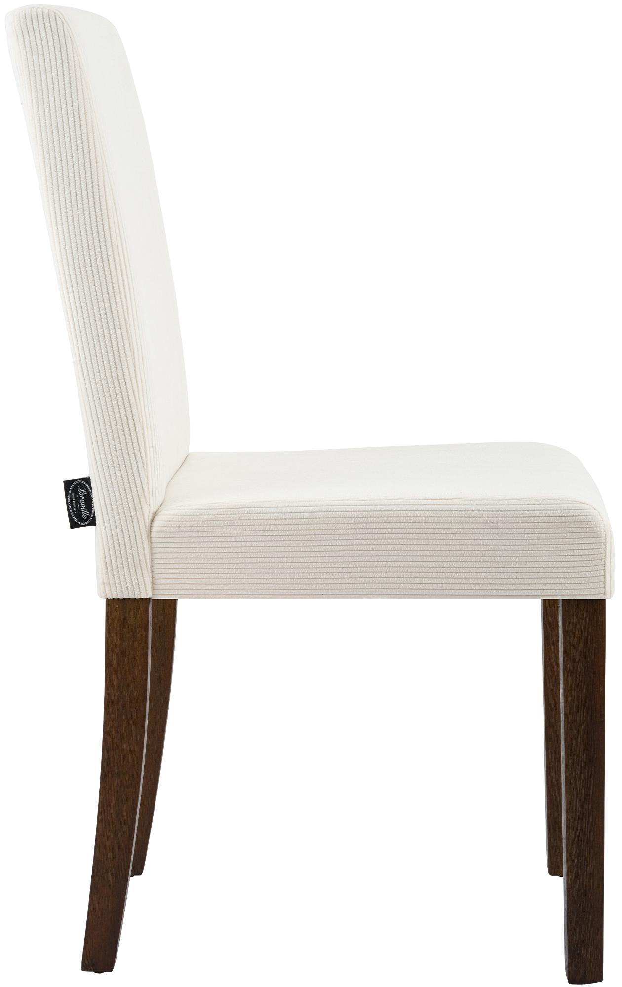 Lot de 2 chaises de salle a manger Ina en velours cotele