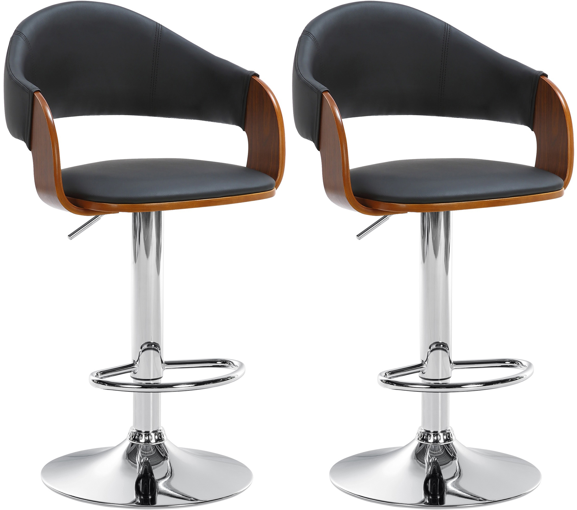 Lot de 2 tabourets de bar Nilse similicuir