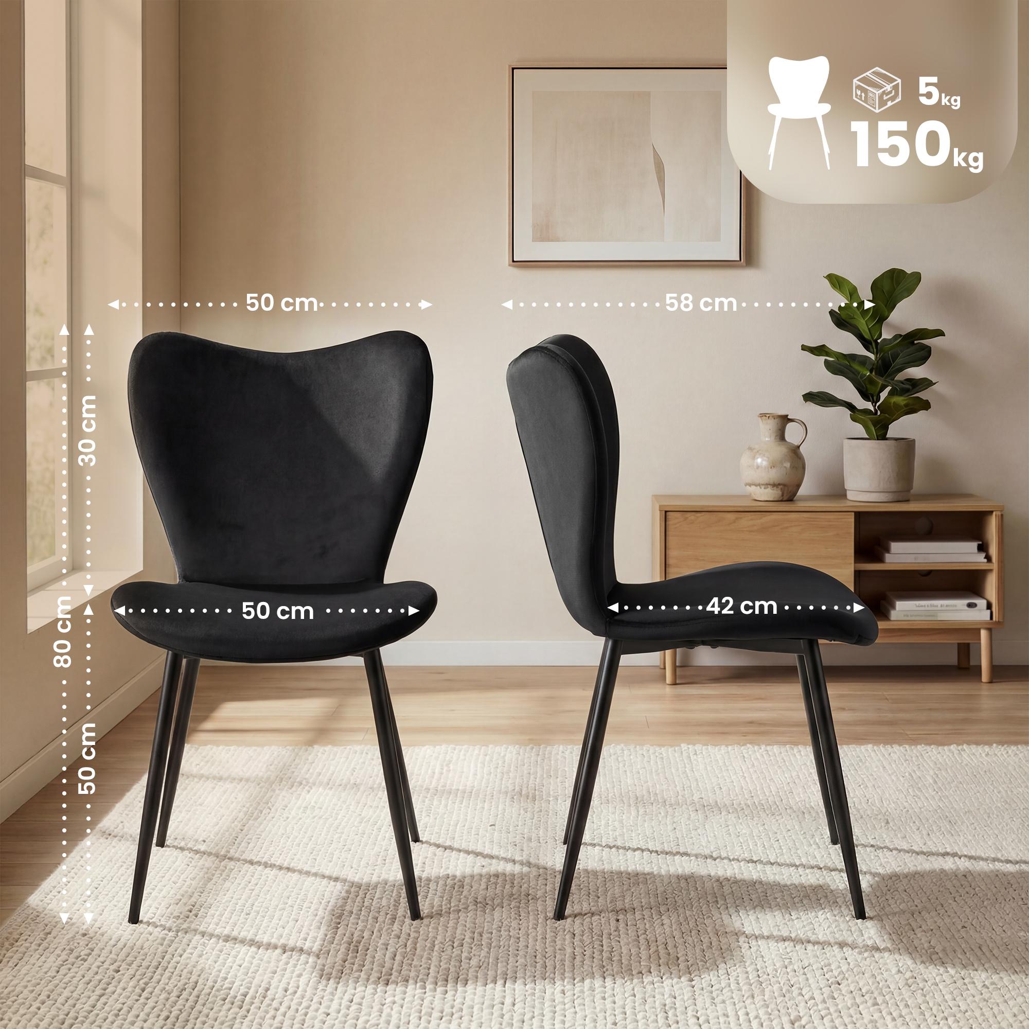 Lot de 2 Chaises de Salle a Manger Maika
