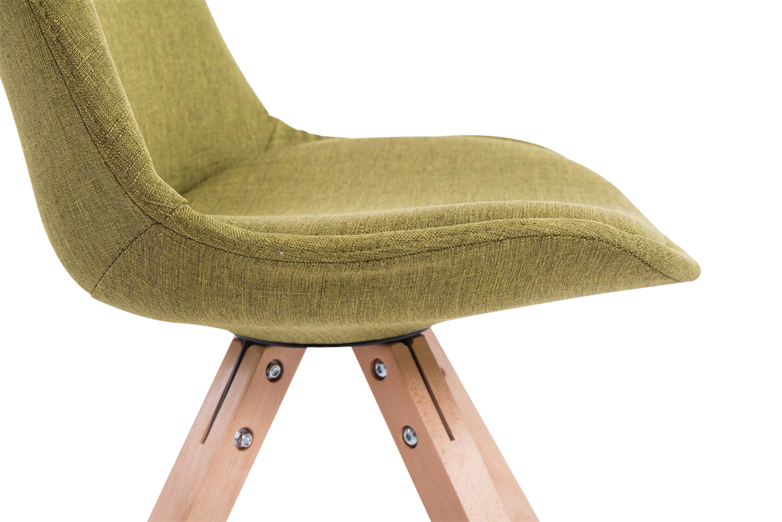 Lot de 4 Chaises de salle à manger Toulouse Tissu Pieds carrés bois