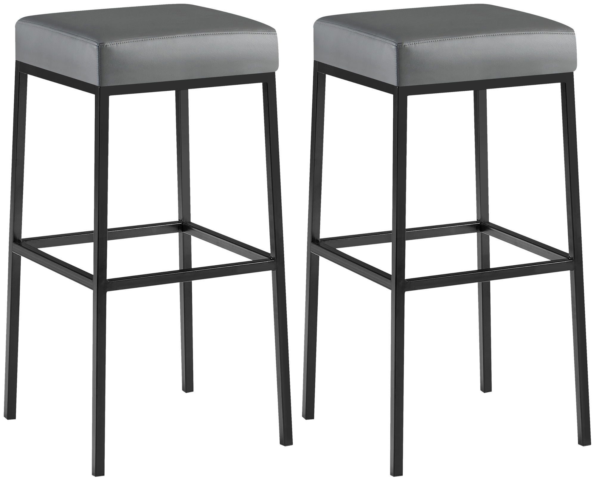 Set de 2 tabourets de bar Montreal revêtement en simili cuir