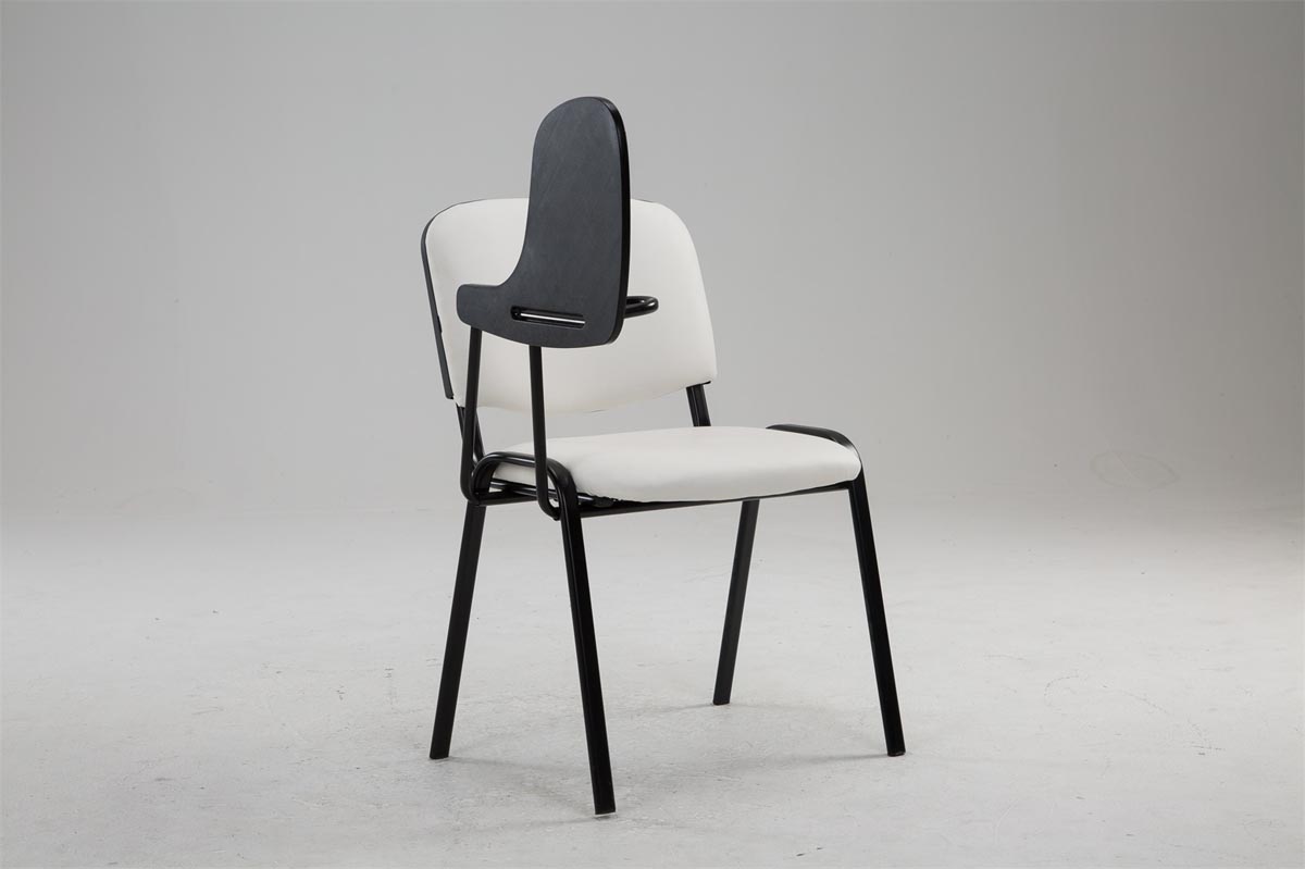 Chaise Ken en similicuir avec tablette rabattable