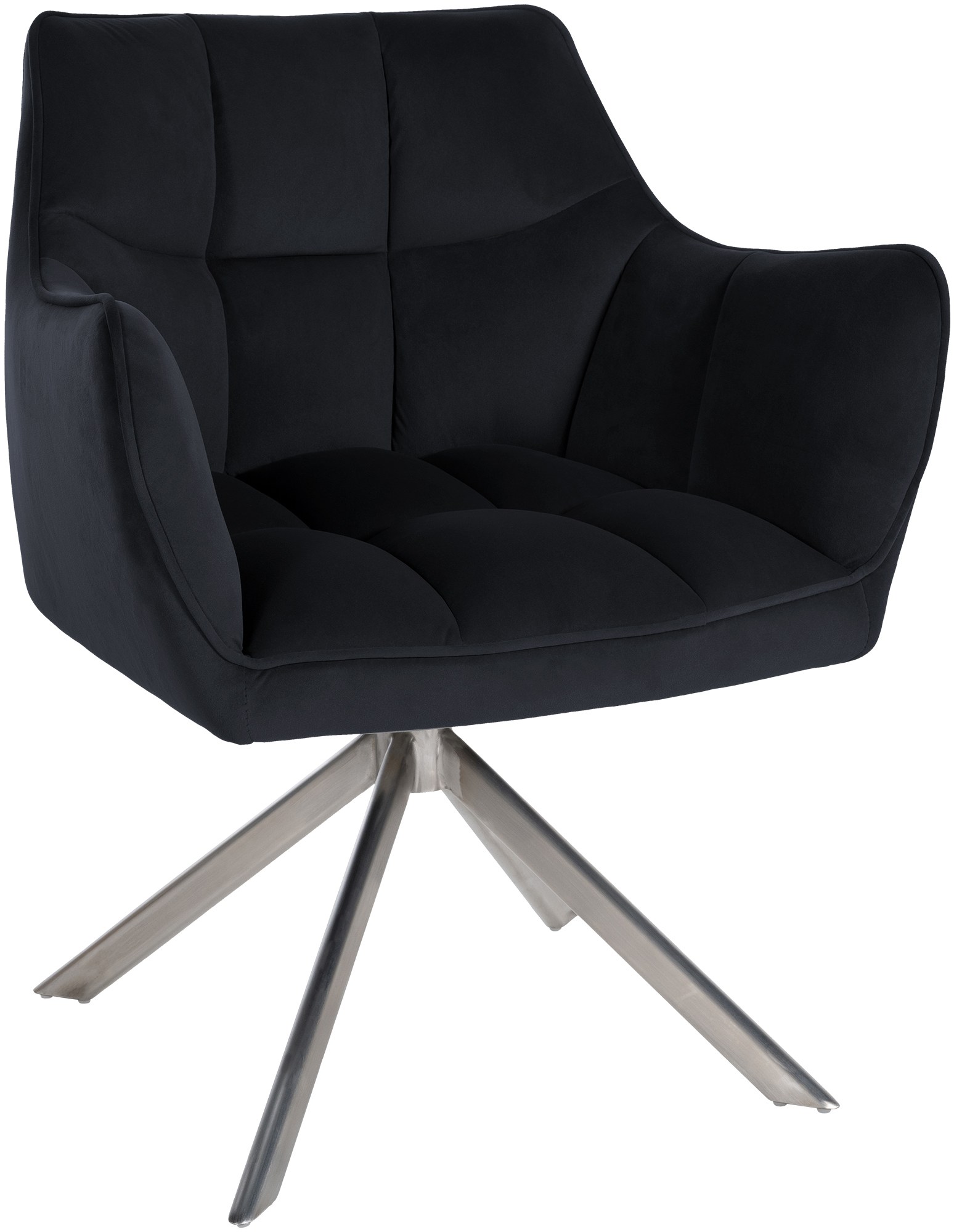 Chaise de salle à manger Swing revêtement velours