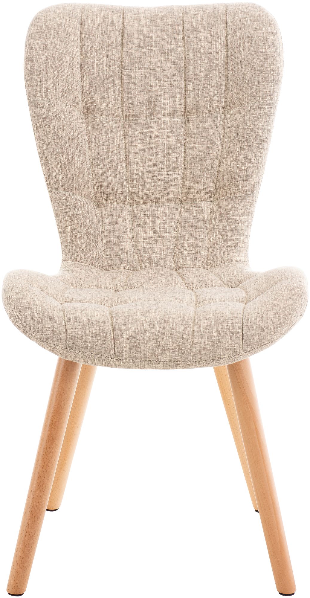 Lot de 4 chaises de salle a manger Elda en tissu