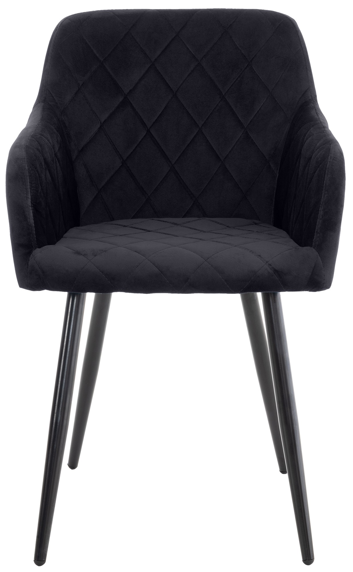 Lot de 4 chaises de salle à manger Shila avec Piètement en Métal noir