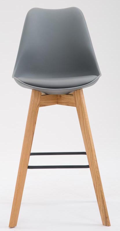 Lot de 2 tabourets de bar Metz avec assise en plastique