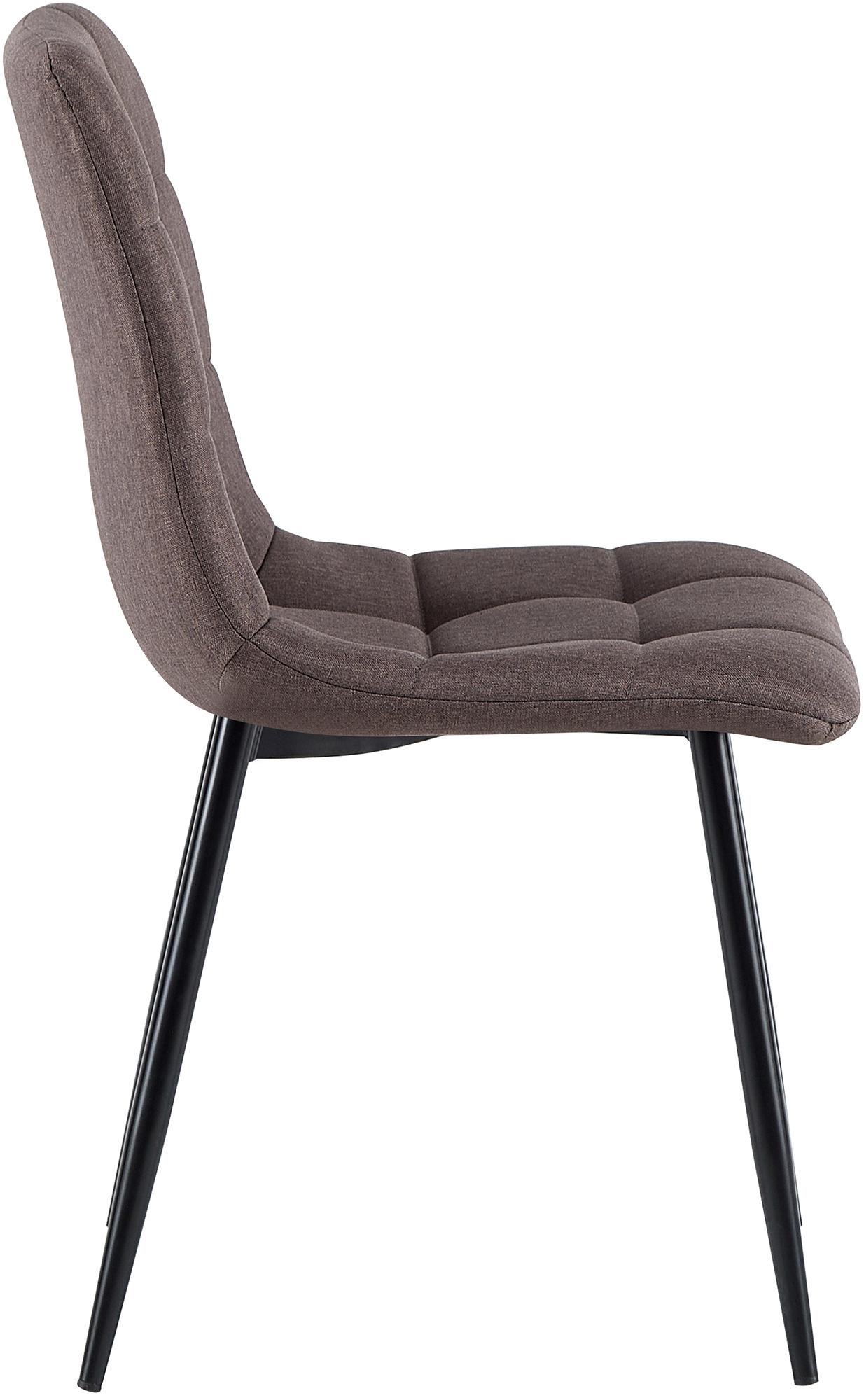 Lot de 4 chaises de salle a manger Antibes en tissu