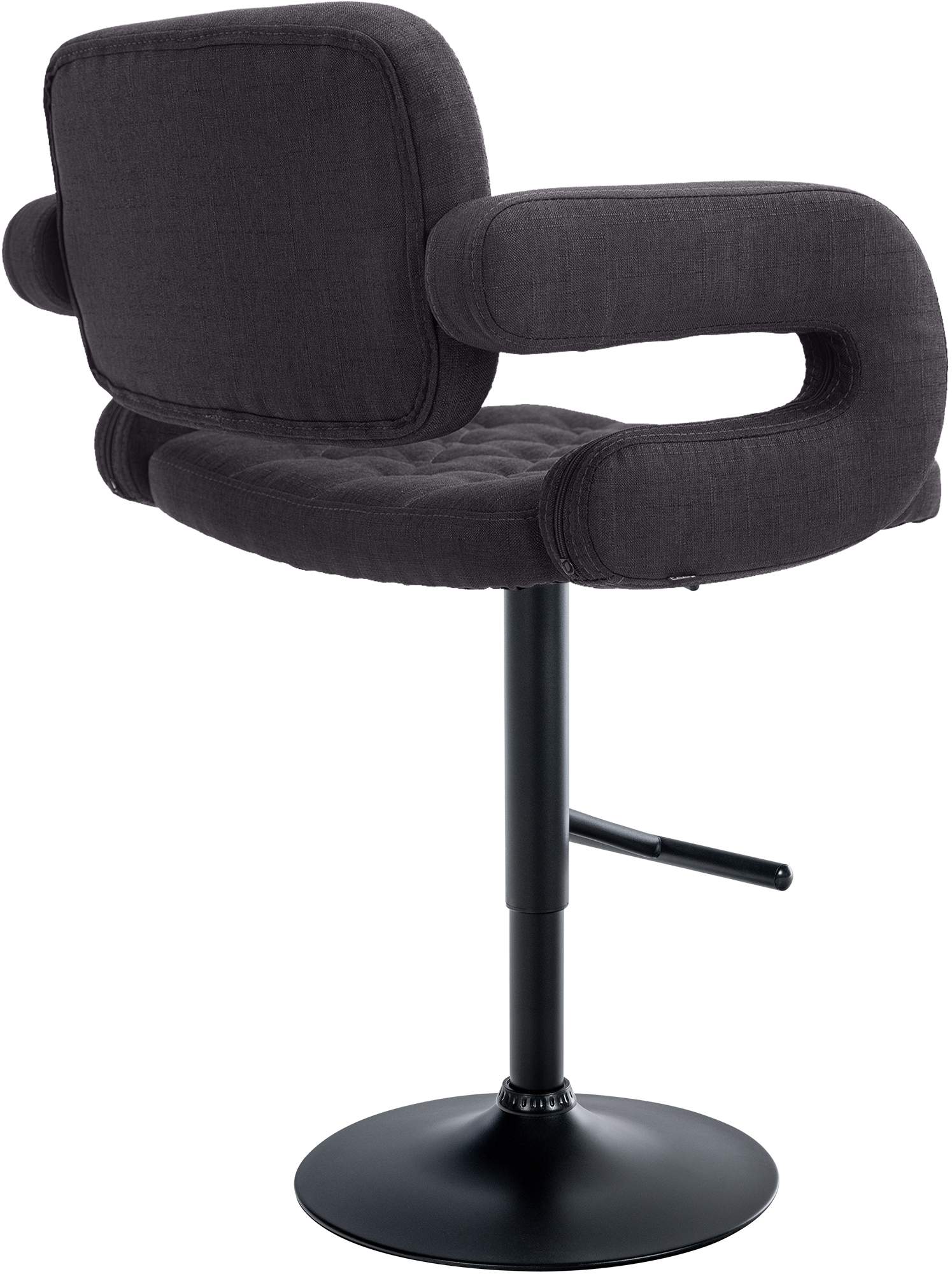 Tabouret de bar Dublin Tissu avec pied en métal