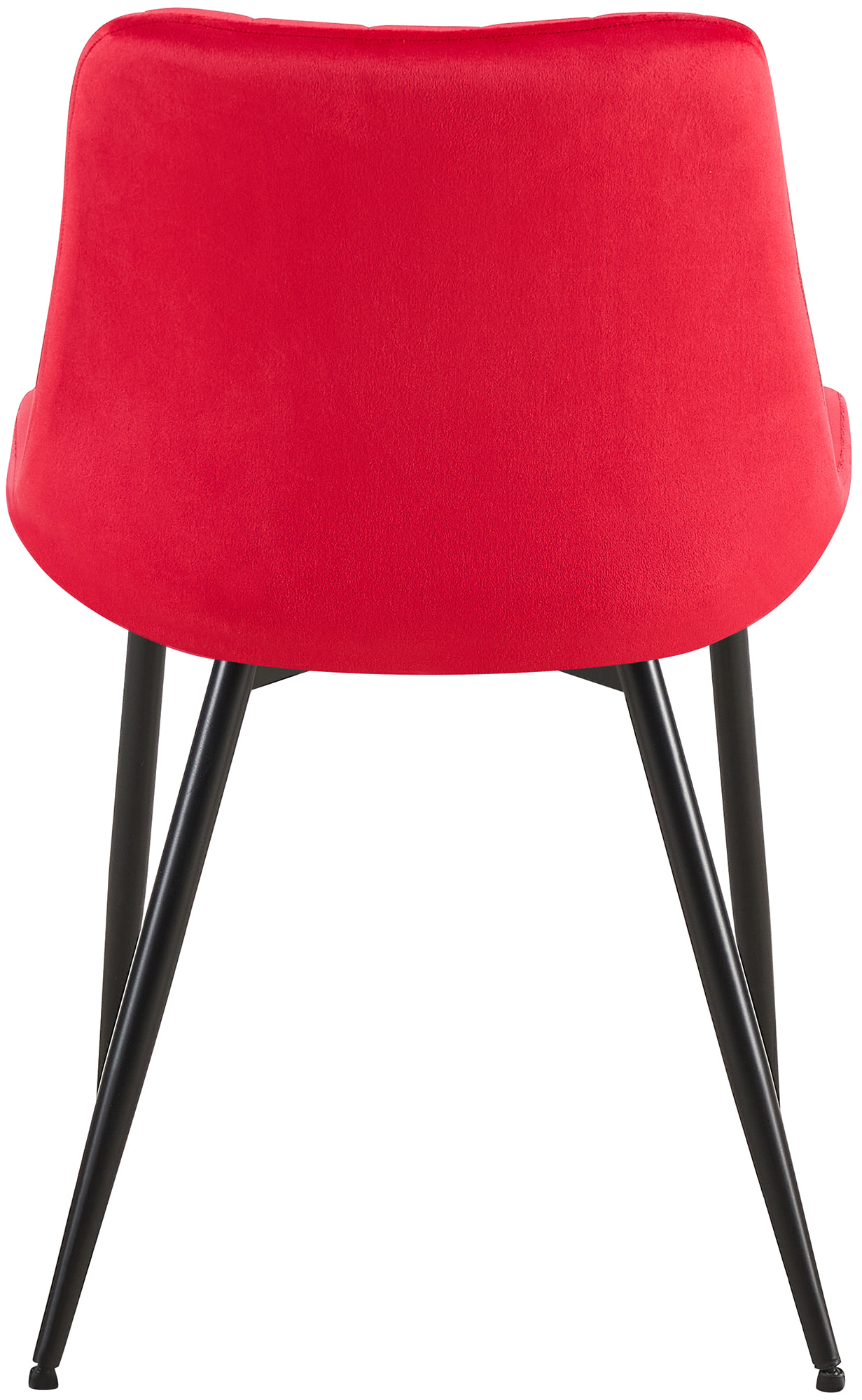 Lot de 2 Chaises de salle à manger Rahden en Velours avec Piètement en métal noir