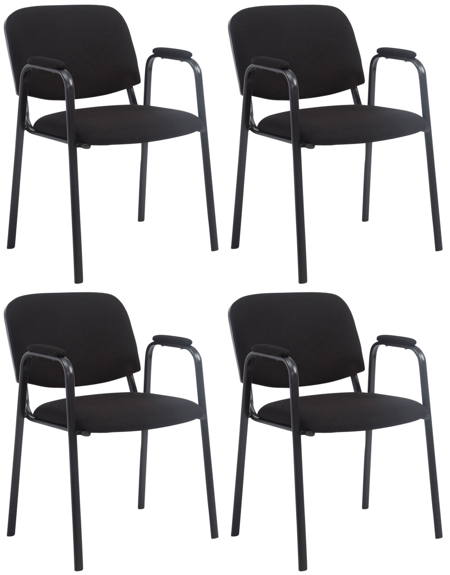 Lot de 4 Chaises Empilables Ken Pro en Tissu