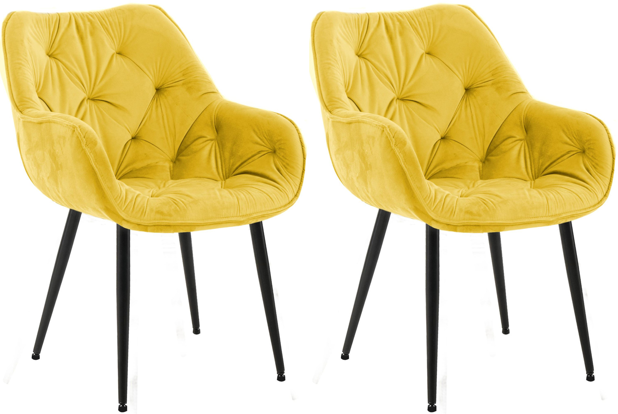 Lot de 2 chaises Tanna velours