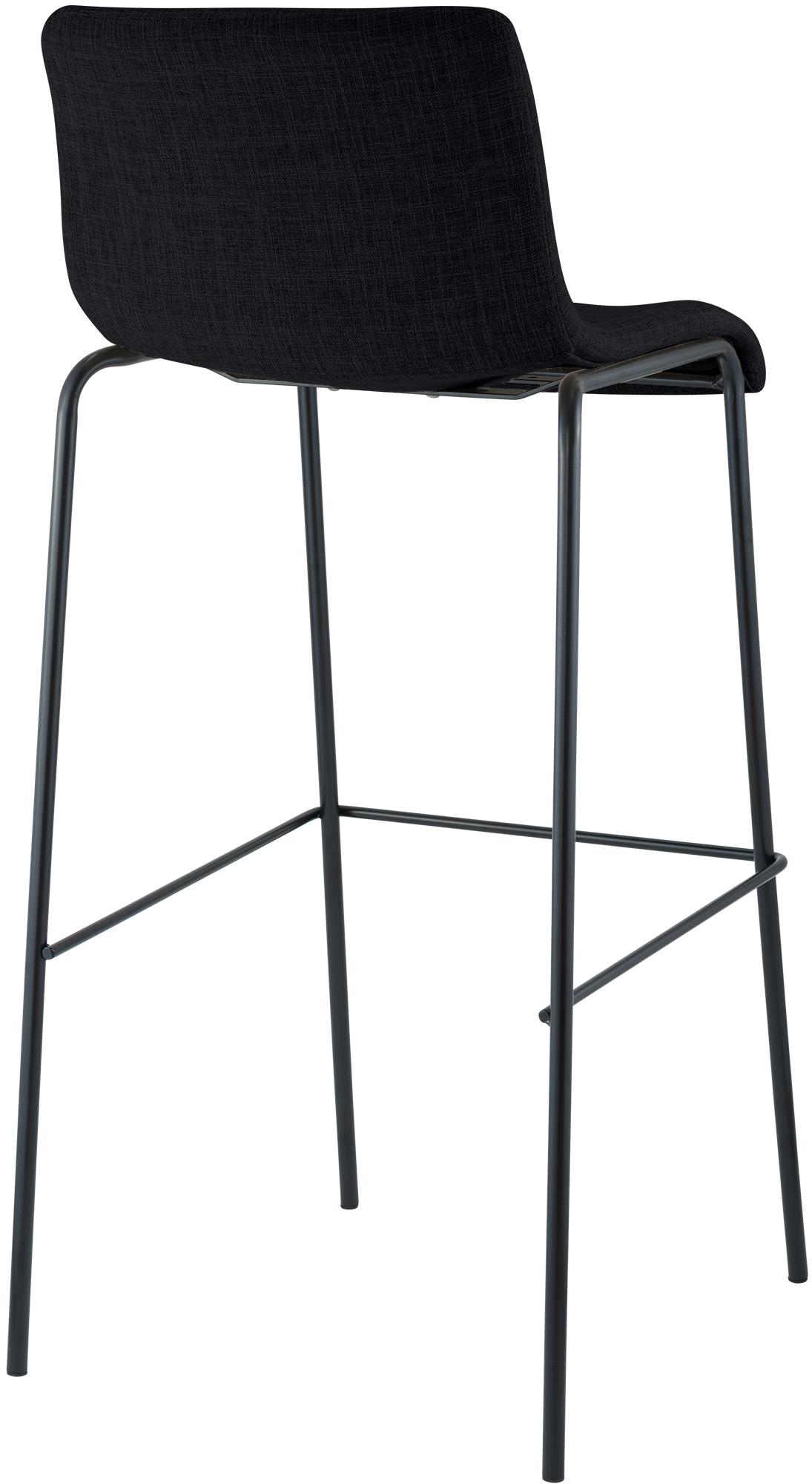 Lot de 2 tabourets de bar Hover en tissu, pieds metalliques