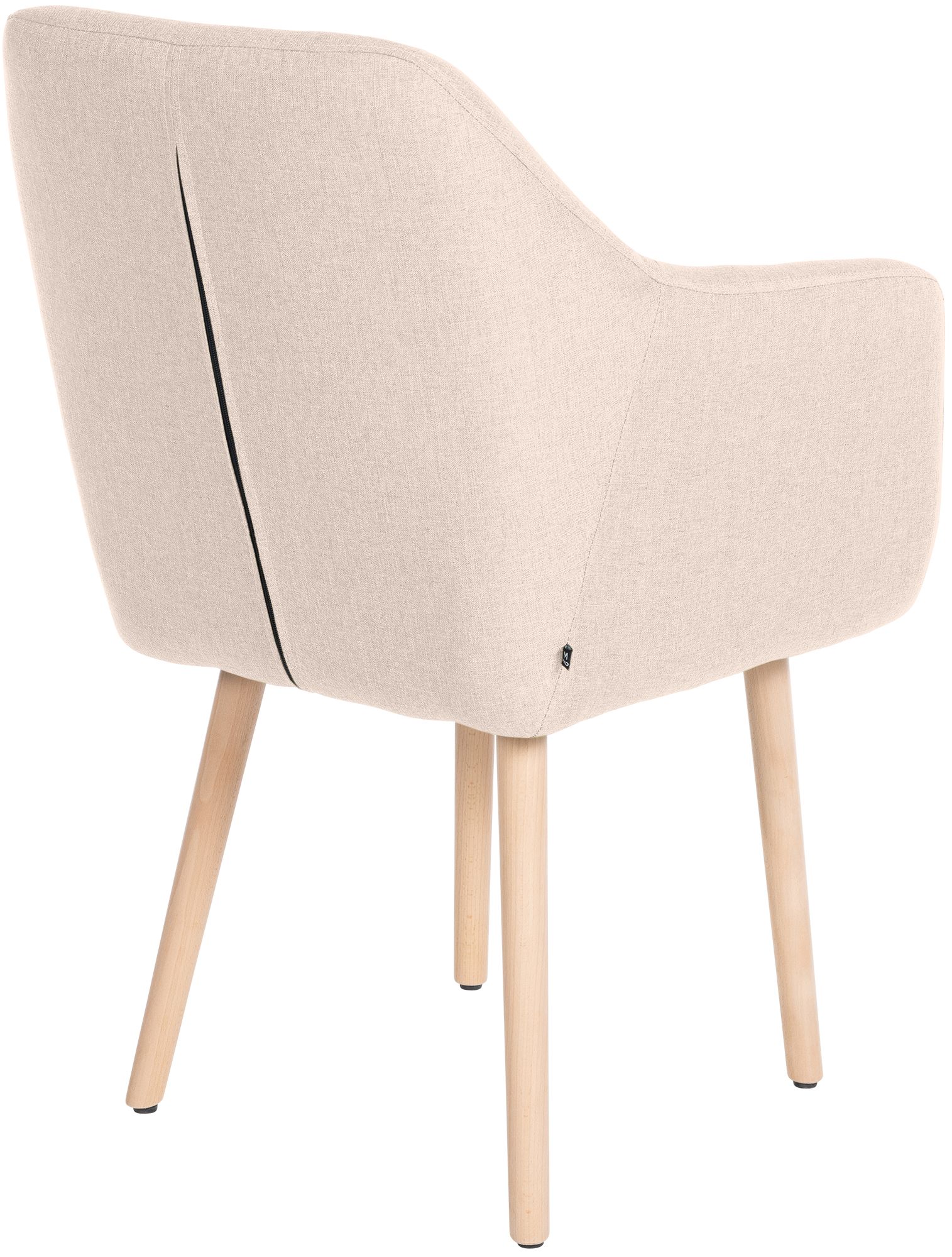 Chaise de salle à manger Utrecht en tissu avec pieds en bois