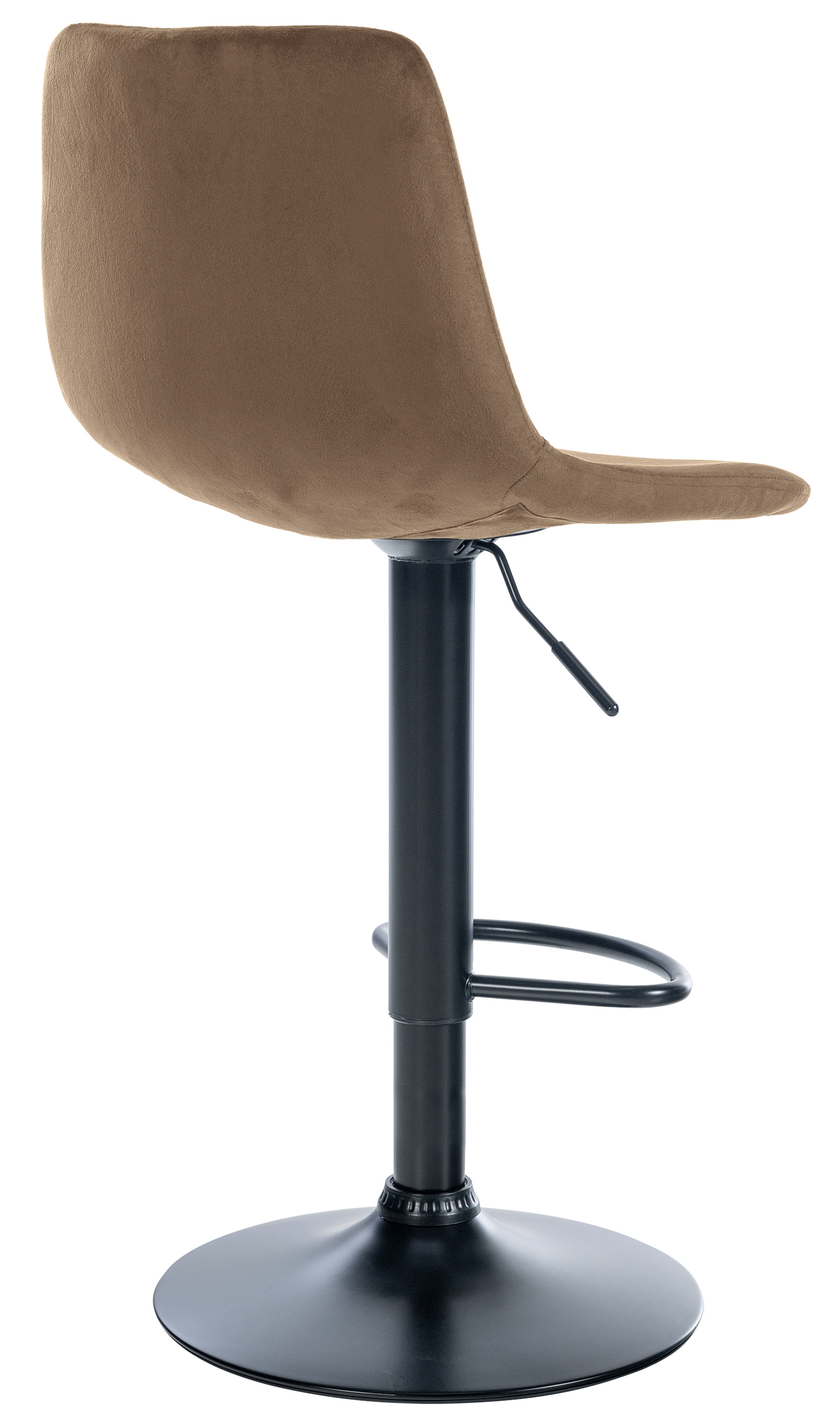 Tabouret de bar Divo en Velours Pied trompette en Métal
