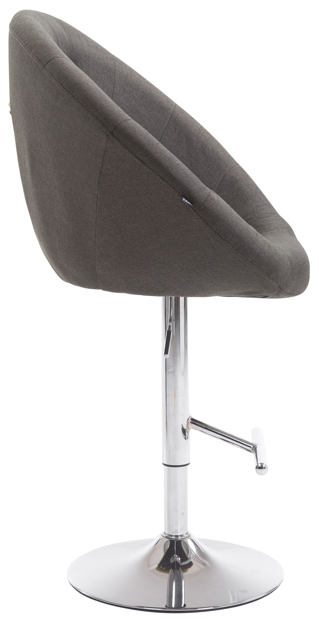 Tabouret de bar London V2 en tissu avec Pied et Repose-pieds en métal