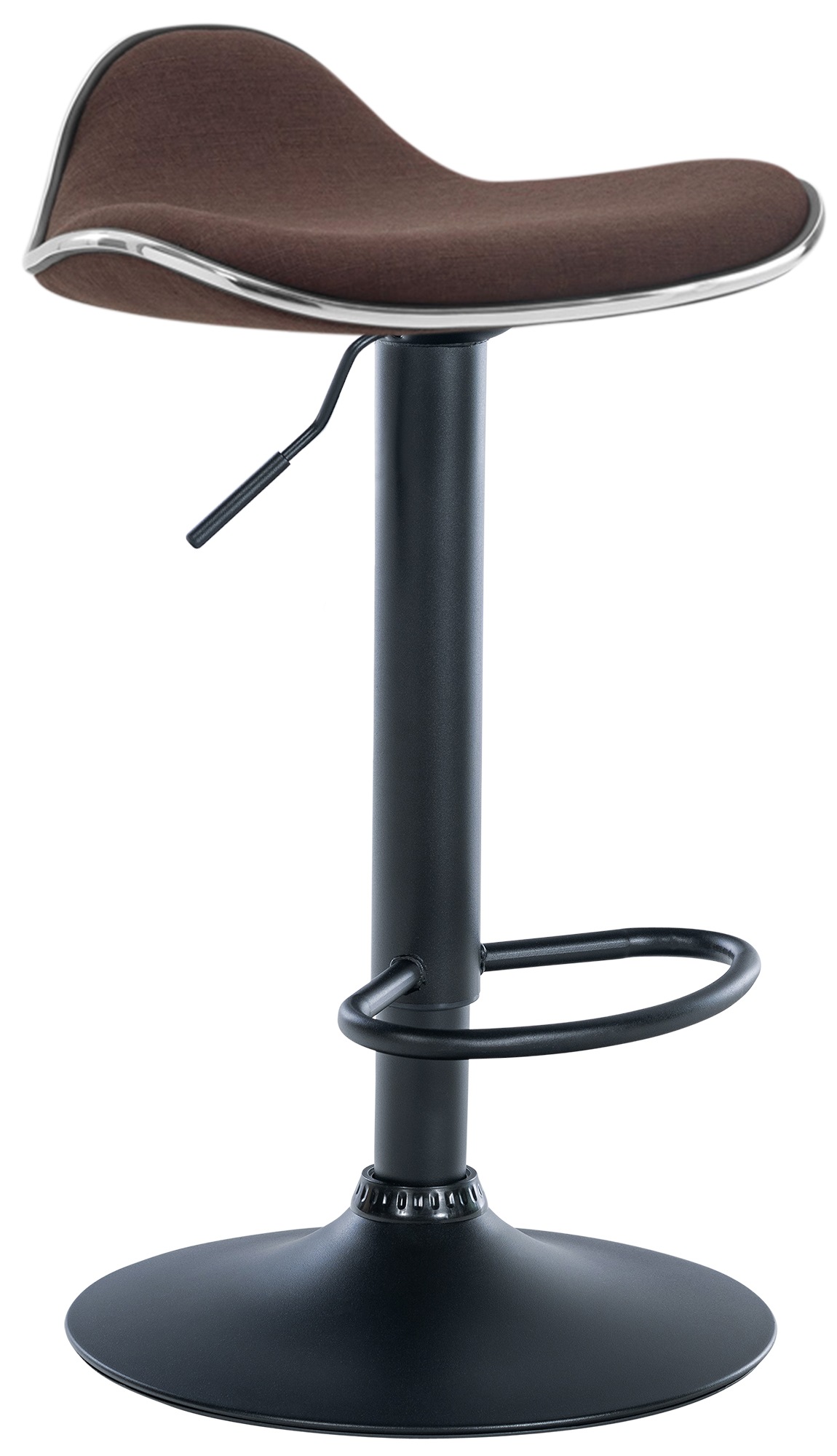 Tabouret de bar Shanghai tissu avec pied en métal