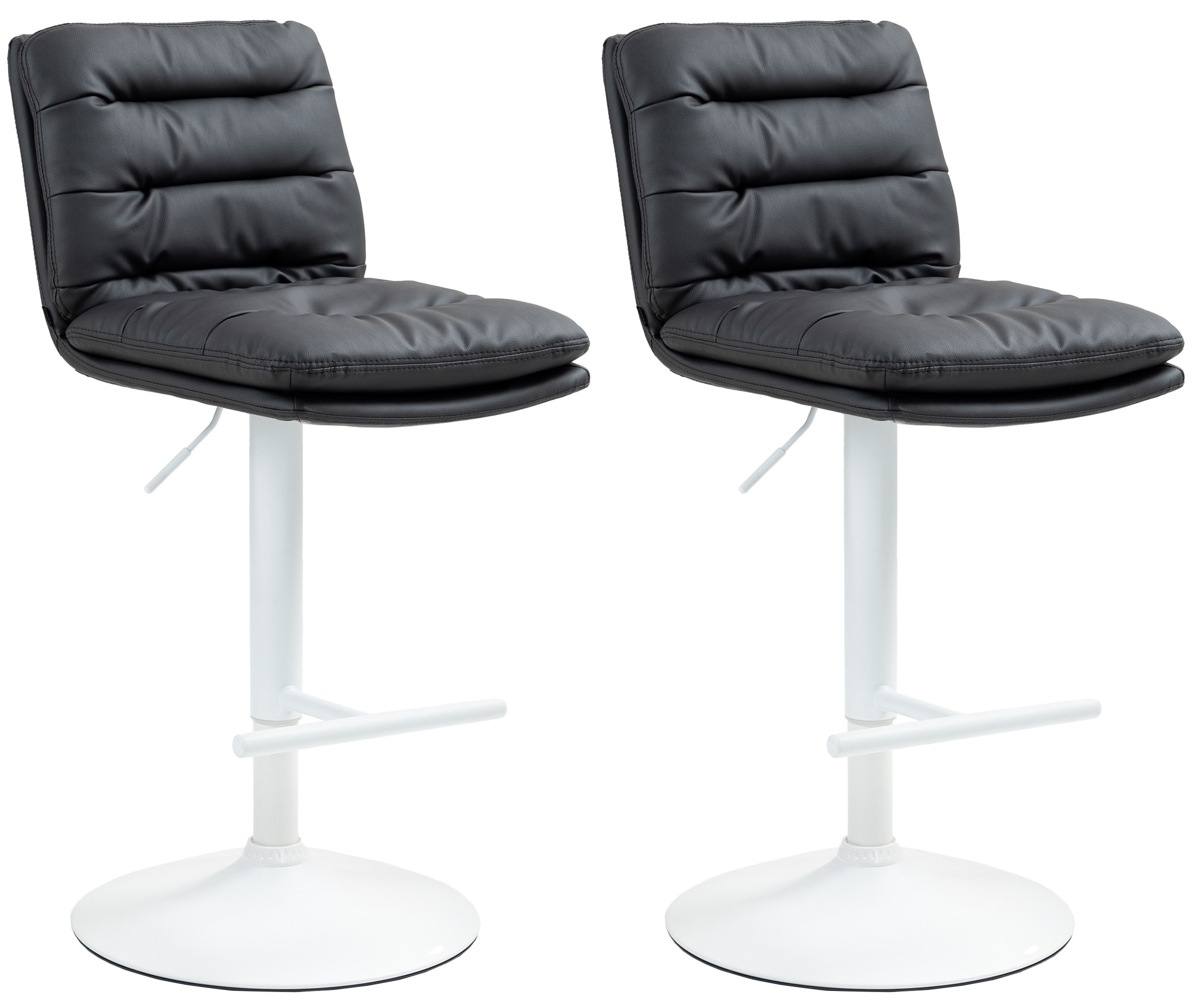 Lot de 2 tabourets de bar Damar en similicuir