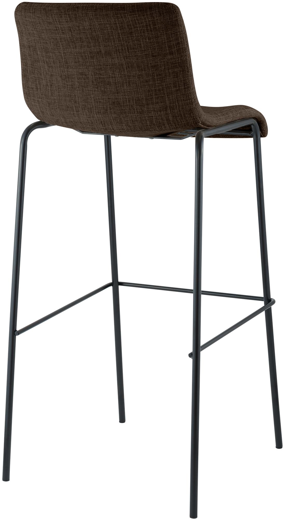Lot de 2 tabourets de bar Hover en tissu, pieds metalliques