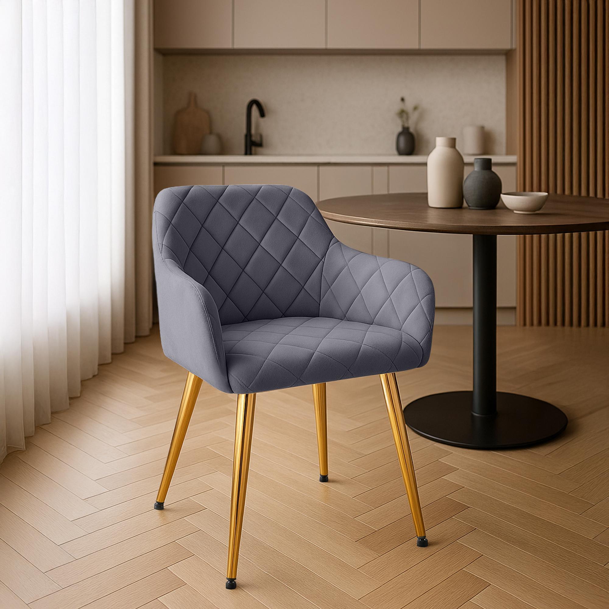 Chaise de salle à manger Monett Velours