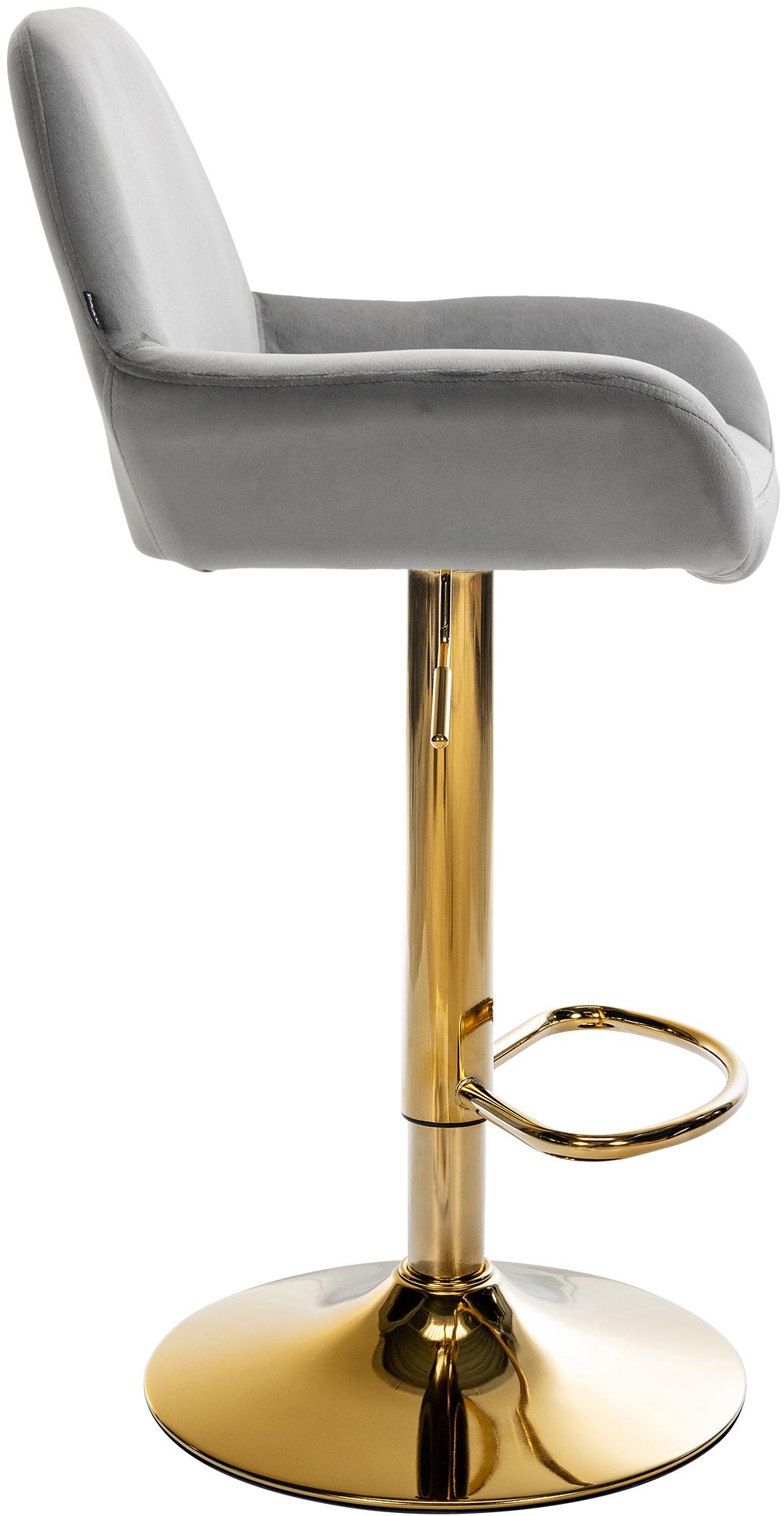 Tabouret de bar Braga or velours
