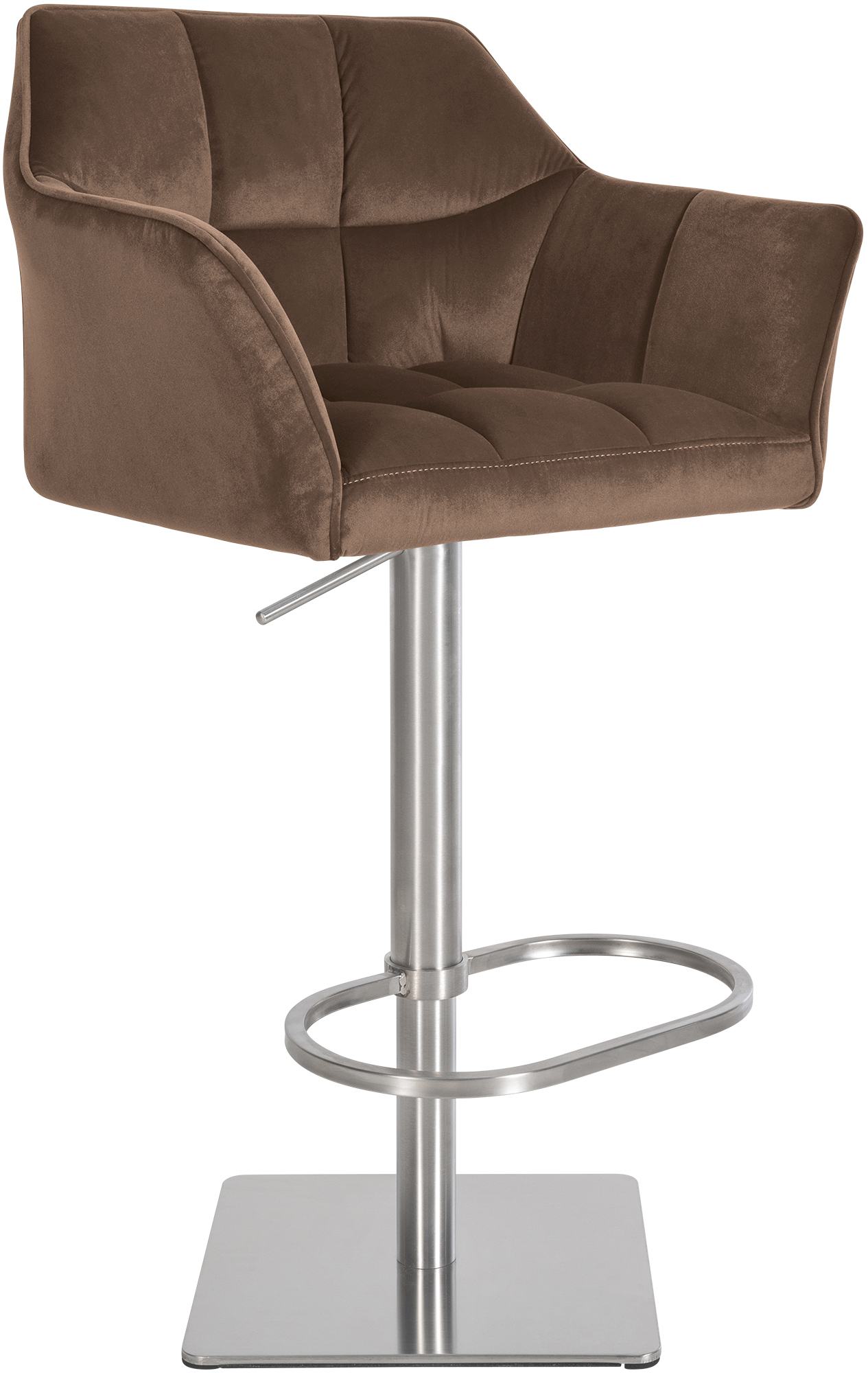 Tabouret de bar Damaso avec revetement en velours