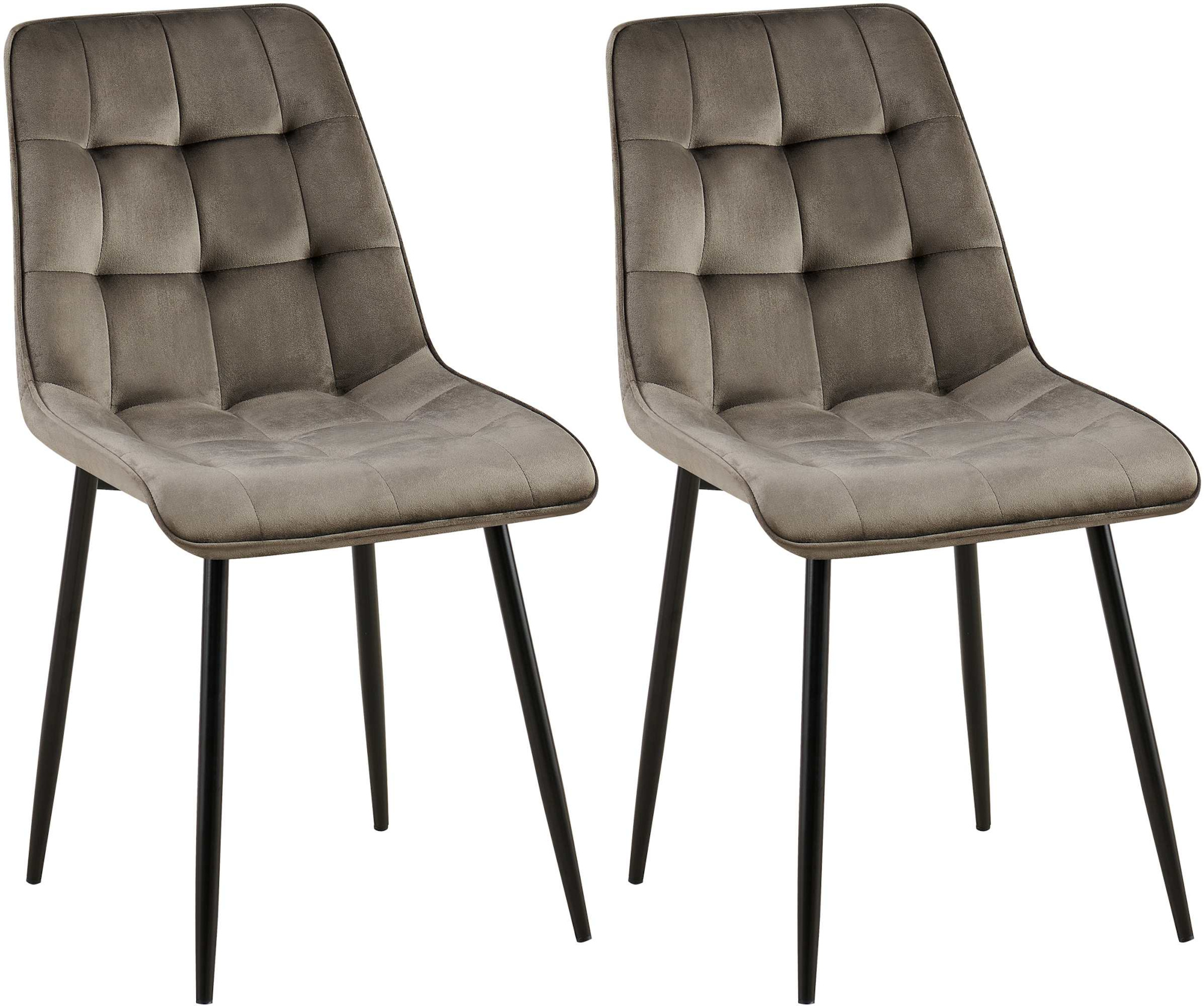 Lot de 2 chaises de salle à manger Gifford en velours