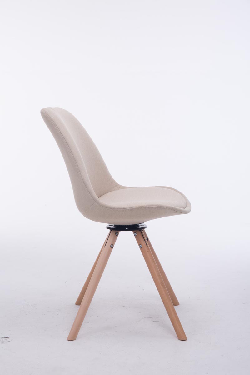 Chaise de salle à manger Troyes Pivotante Tissu Pieds Rond
