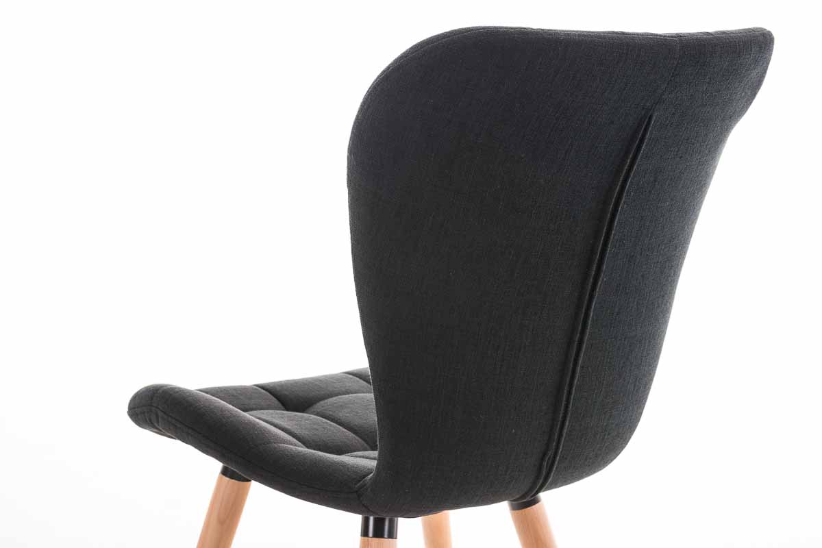 Chaise de salle à manger Elda en tissu rembourré