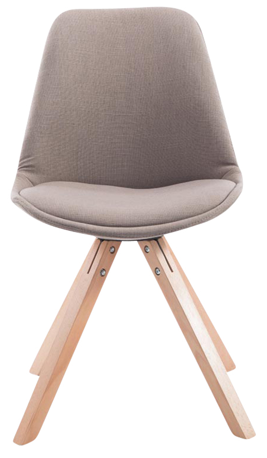 Lot de 4 Chaises de salle à manger Toulouse Tissu Pieds carrés bois