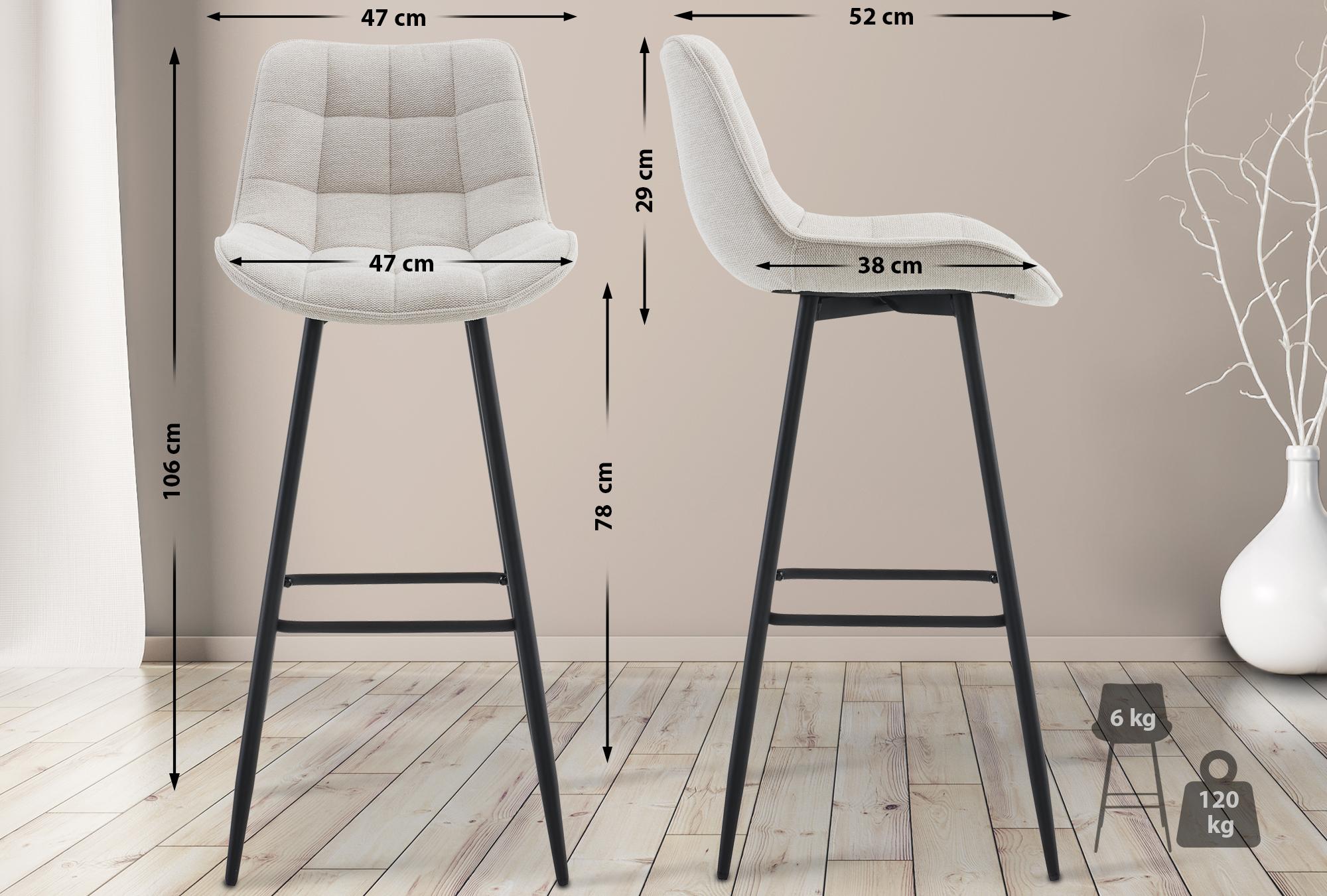 Lot de 2 tabourets de bar Dartford